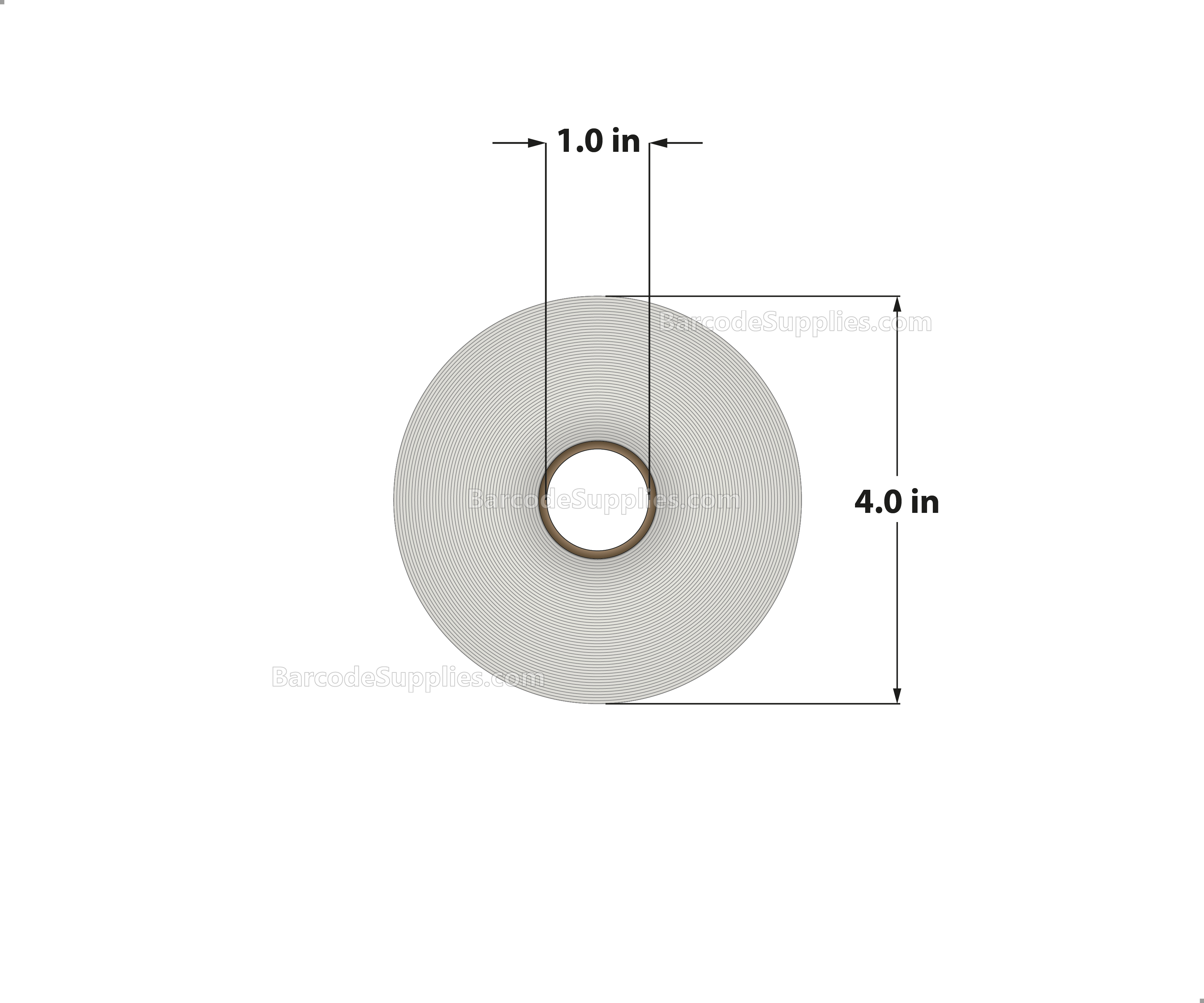 2.00 x 1.00 Direct Thermal Labels - 1" Core Rolls - 33000 Labels