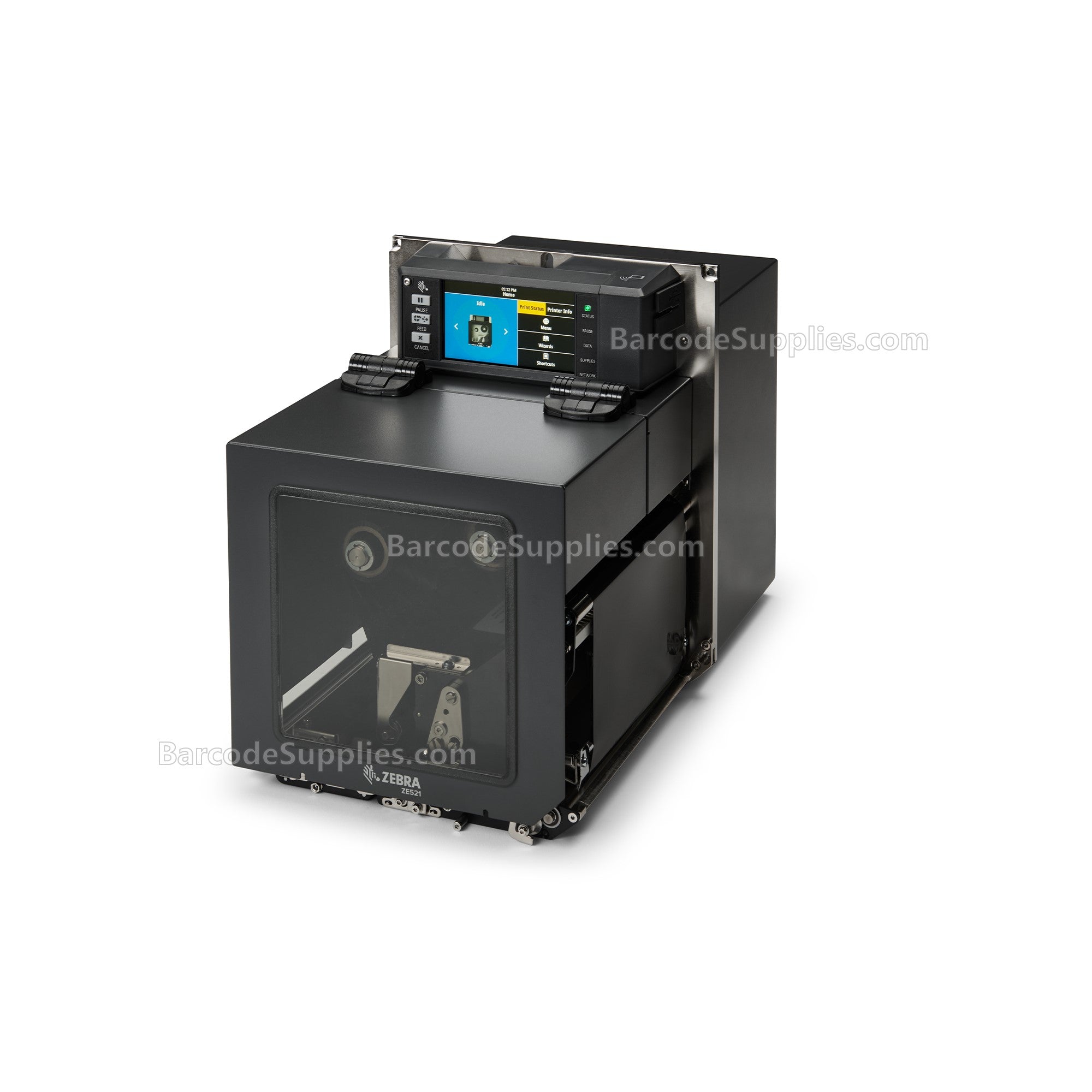 Zebra TT Printer ZE521R; 6, 203 dpi, RH, US Cord, USB, Serial, Ethernet, Bluetooth 4.1, Dual USB Host, RFID UHF Encoder: US & Canada, Color Touch, ZPL