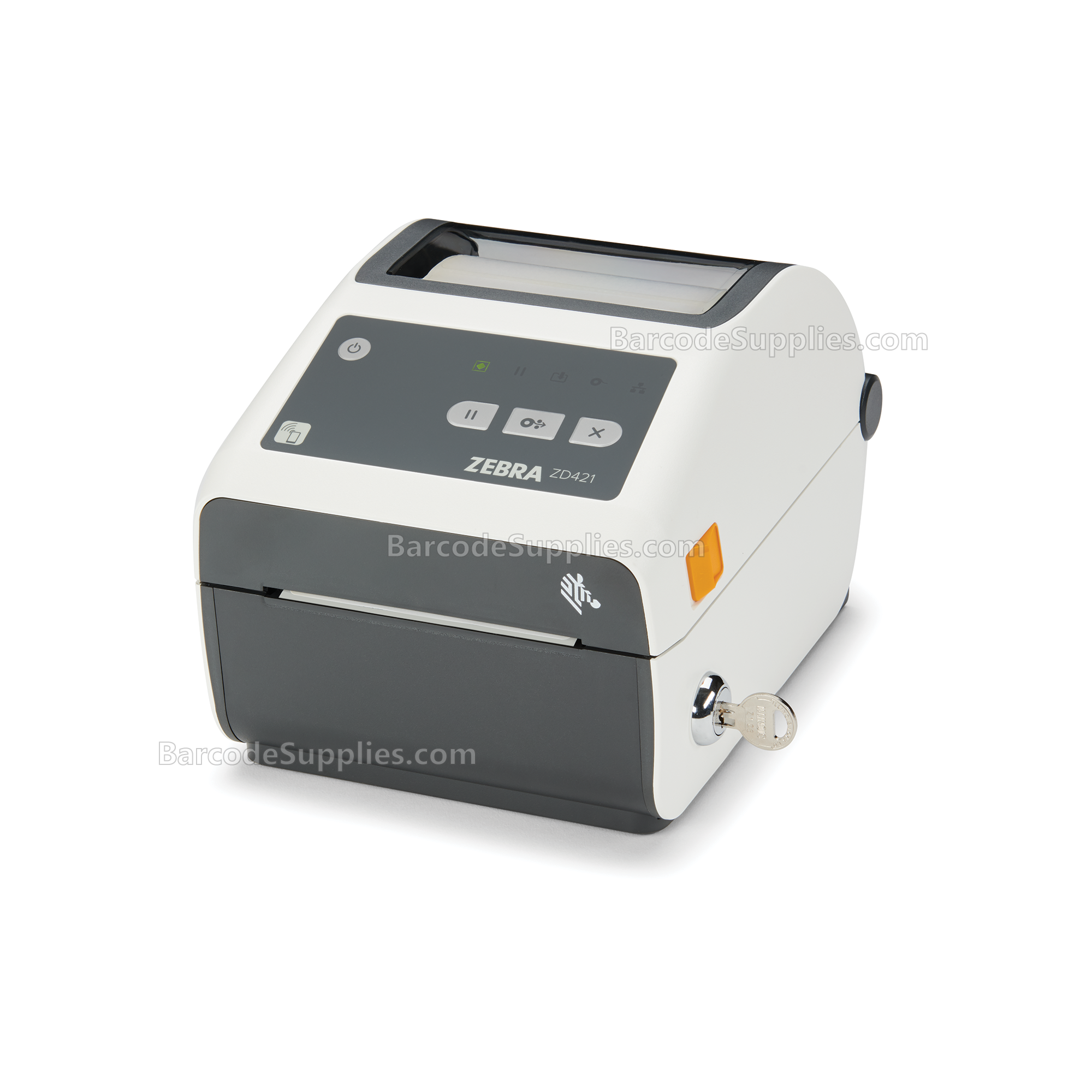 Zebra Thermal Transfer Cartridge Printer ZD421, Healthcare; 300 dpi, USB, USB Host, Modular Connectivity Slot, 802.11ac, BT4, USA/Canada, US Cord, Swiss Font, EZPL