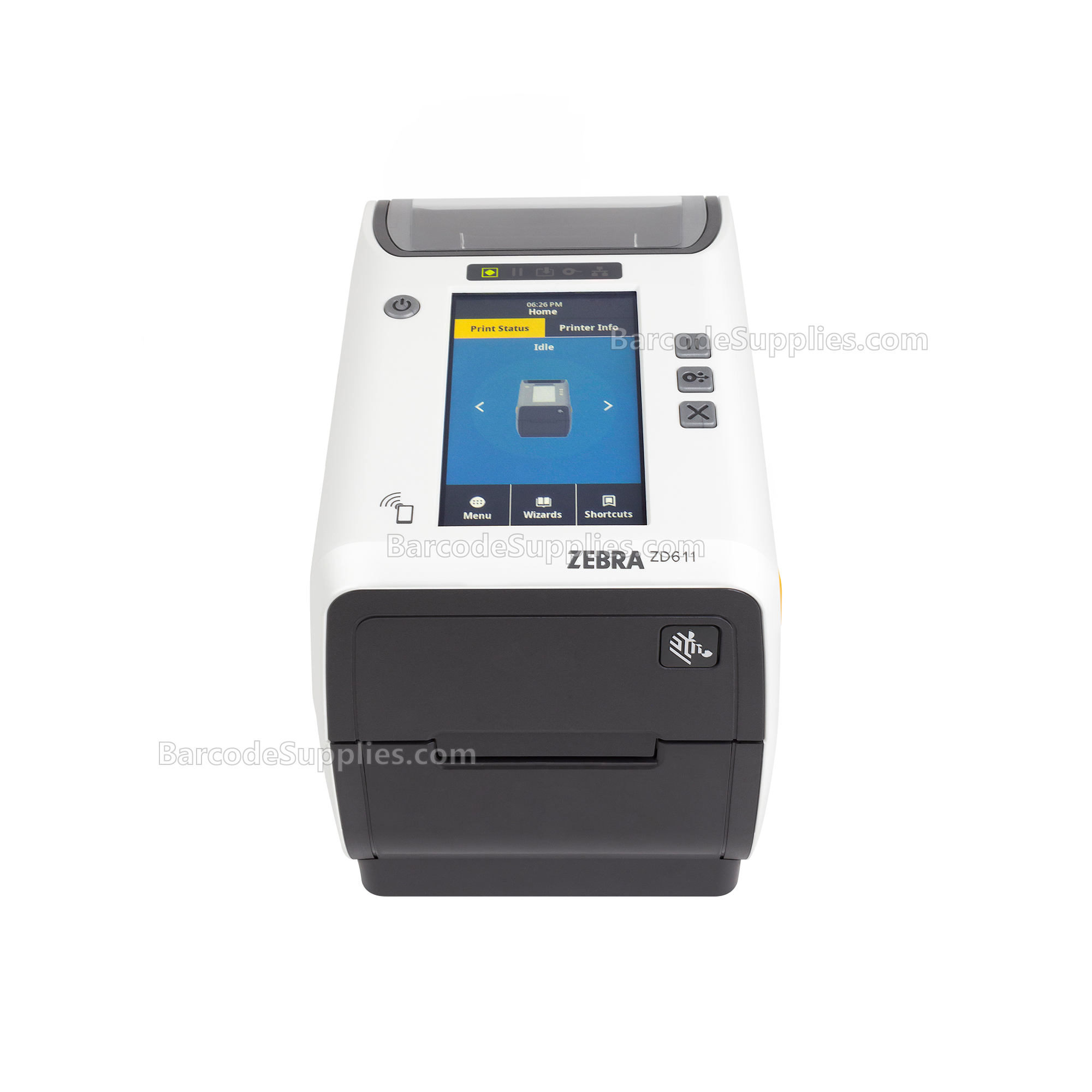 Zebra Thermal Transfer Printer (74M) ZD611, Healthcare, Color Touch LCD; 300 dpi, USB, USB Host, Ethernet, 802.11ac, BT4, USA/Canada, US Cord, Swiss Font, EZPL