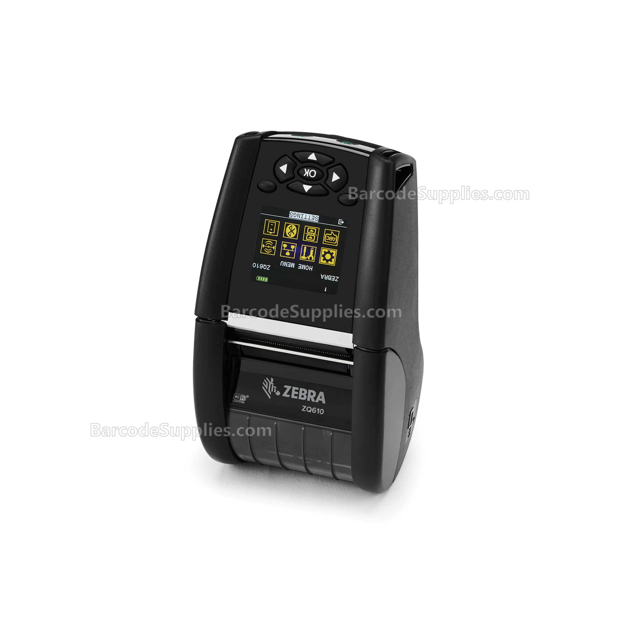 Zebra DT Printer,ZQ610 Plus 2/48mm;English/Latin fonts,ZPL,802.11AC/BT4.X, DT/Linered Platen, 0.75 Core,English,Grouping 0,Belt Clip