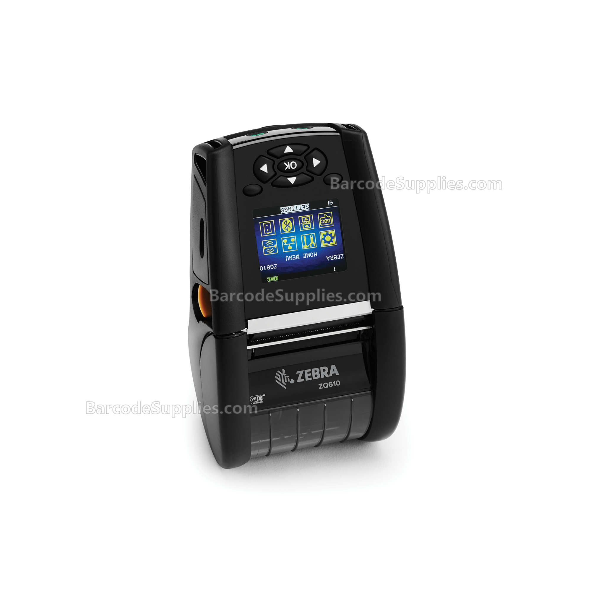 Zebra DT Printer,ZQ610 Plus 2/48mm;English/Latin fonts,ZPL,802.11AC/BT4.X, DT/Linered Platen, 0.75 Core,English,Grouping 0,Belt Clip