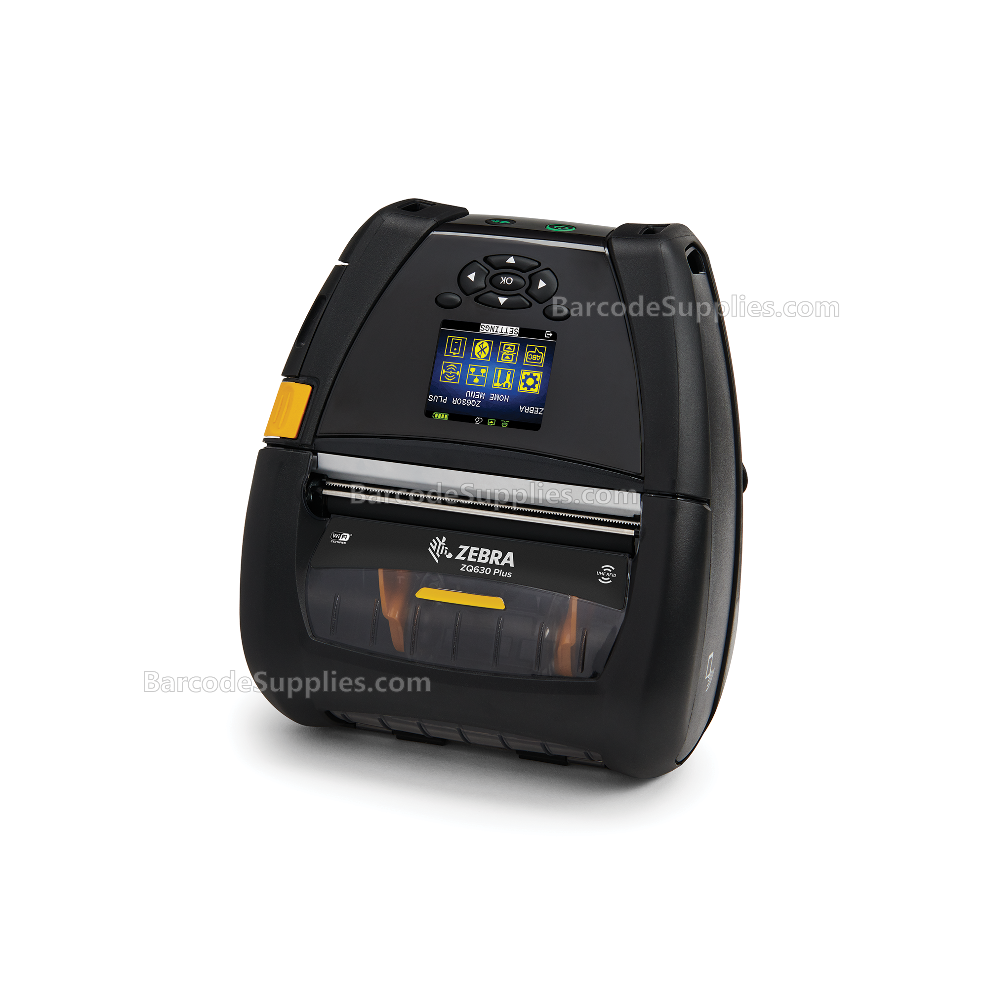 Zebra DT Printer ZQ630 Plus; English fonts,BT 4.x, Linered platen, 0.75 core, Group 0, Belt clip
