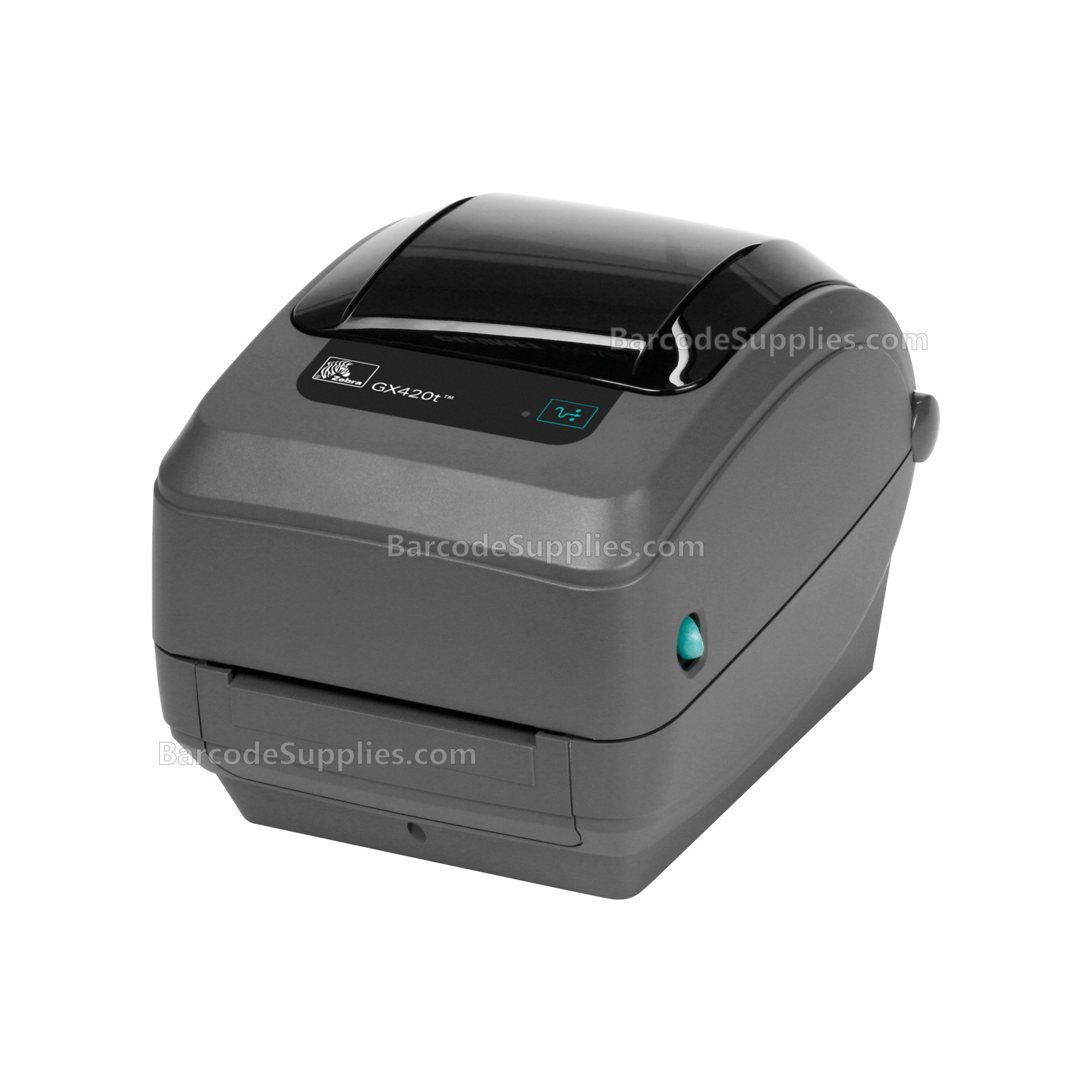Zebra TT Printer GX420t; 203dpi, EU and UK Cords, EPL2, ZPL II, USB, Serial, Ethernet, Dispenser (Peeler)