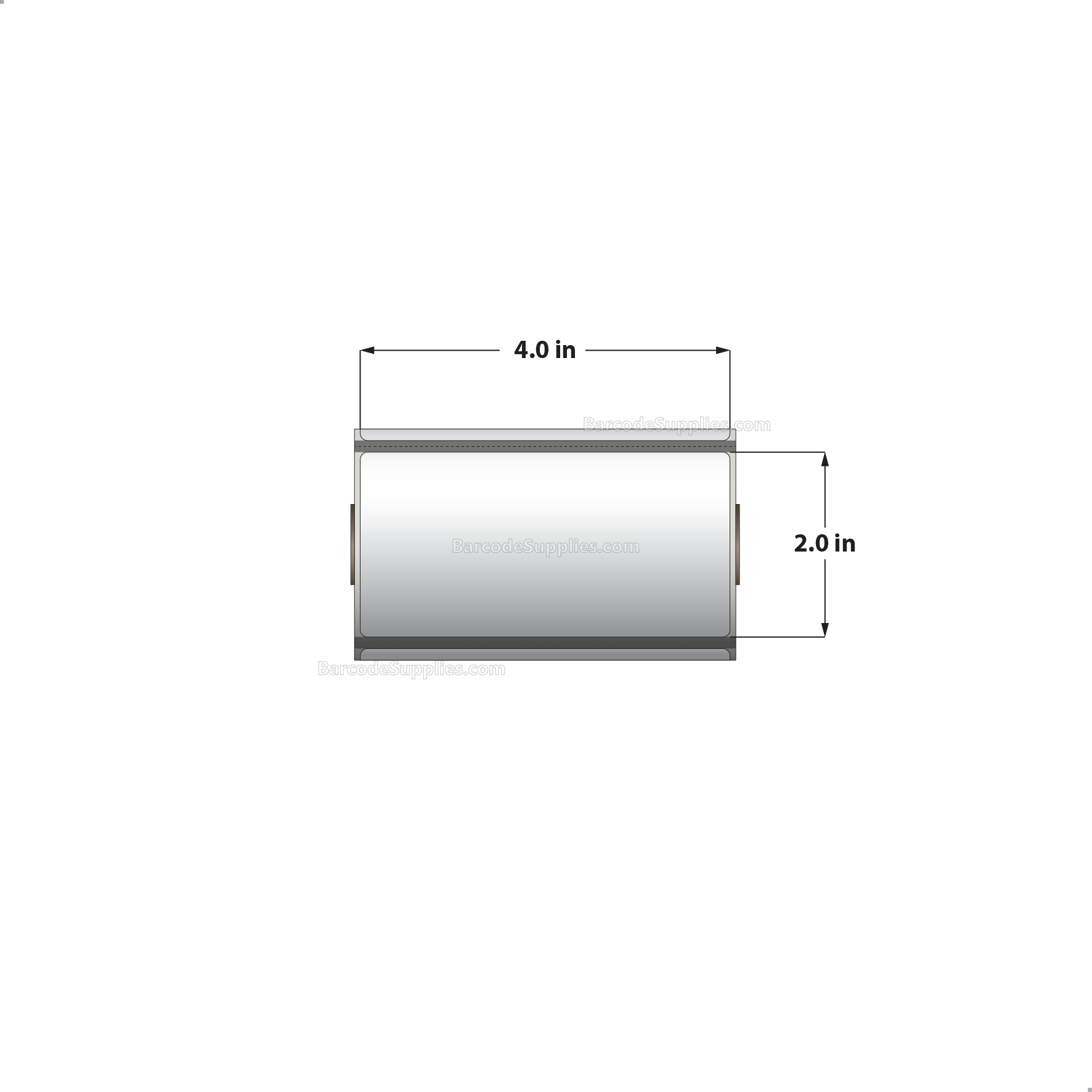 4 x 2 Direct Thermal White Labels With Acrylic Adhesive - Perforated - 300 Labels Per Roll - Carton Of 36 Rolls - 10800 Labels Total - MPN: RD-4-2-300-075