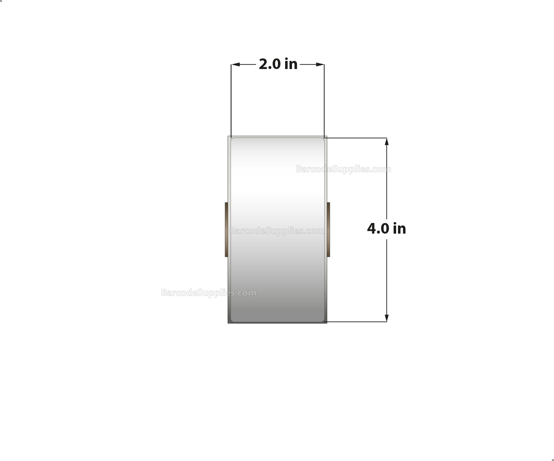 2 x 4 Direct Thermal White Labels With Acrylic Adhesive - Perforated - 380 Labels Per Roll - Carton Of 12 Rolls - 4560 Labels Total - MPN: RD-2-4-380-1