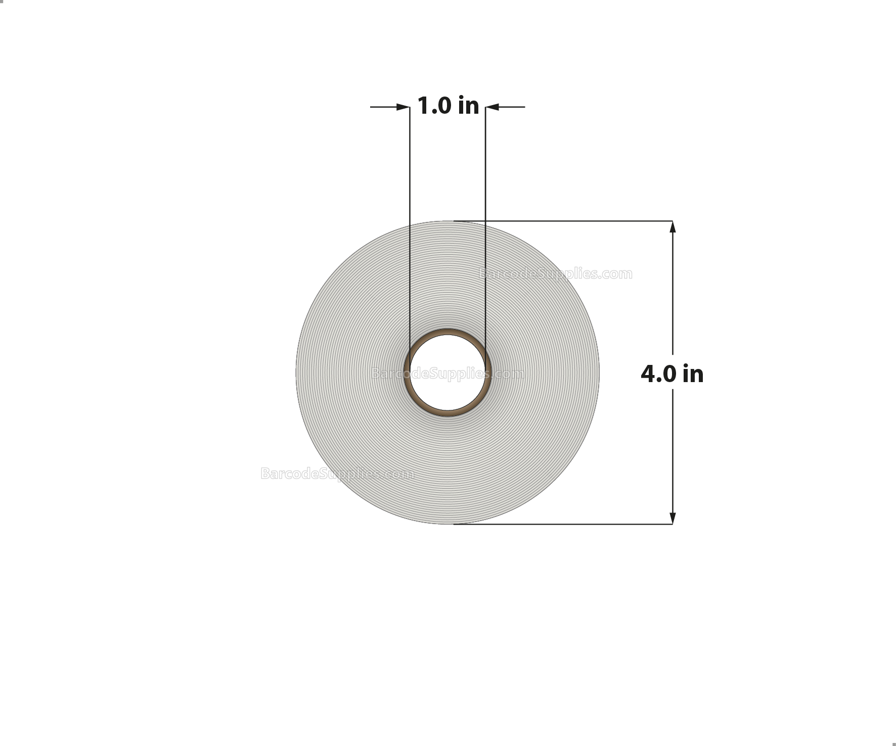 2 x 4 Direct Thermal White Labels With Acrylic Adhesive - Perforated - 380 Labels Per Roll - Carton Of 12 Rolls - 4560 Labels Total - MPN: RD-2-4-380-1