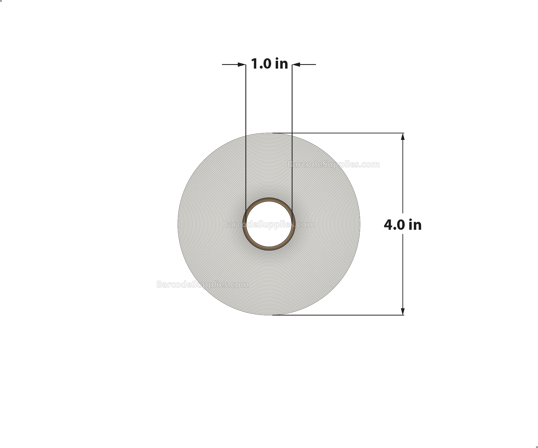 2.25 x 1.5 Thermal Transfer White Labels With Rubber Adhesive - Perforated - 960 Labels Per Roll - Carton Of 12 Rolls - 11520 Labels Total - MPN: RTT4-225150-1P