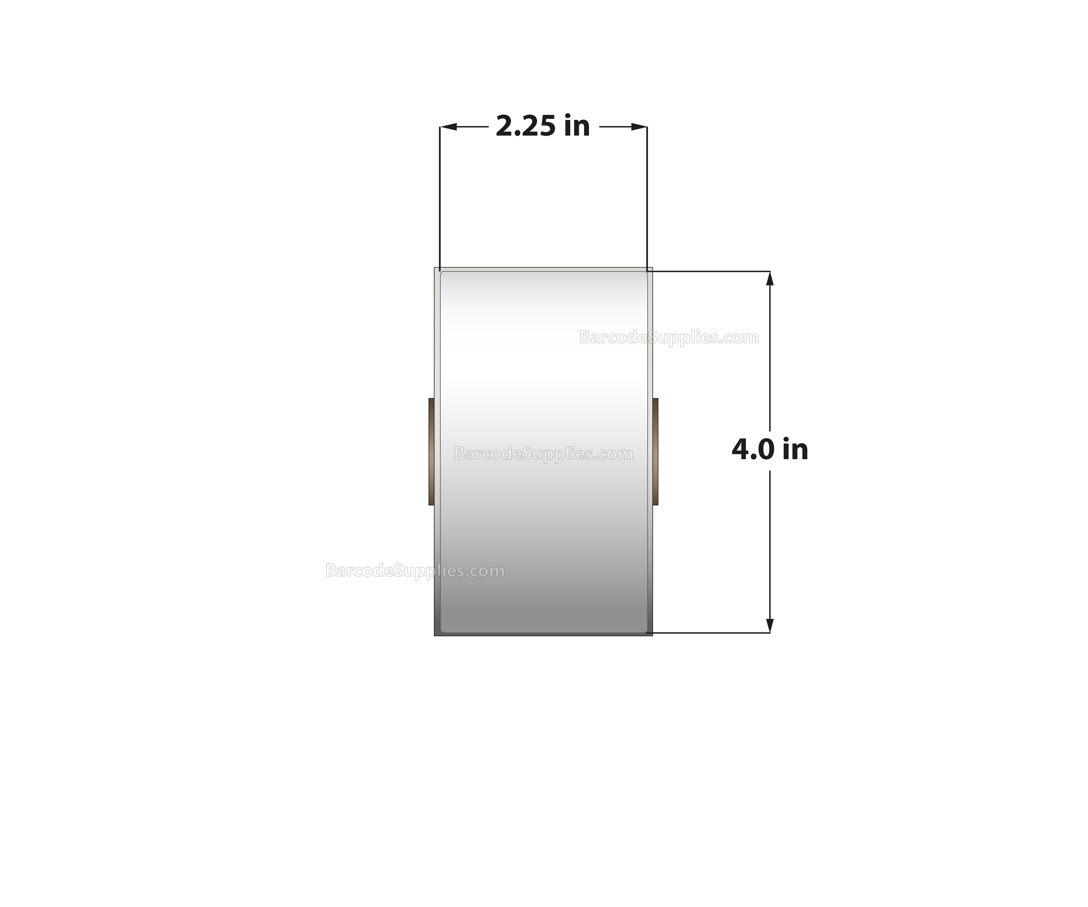2.25 x 4 Direct Thermal White Labels With Acrylic Adhesive - Perforated - 440 Labels Per Roll - Carton Of 12 Rolls - 5280 Labels Total - MPN: RD-225-4-440-1 - BarcodeSource, Inc.
