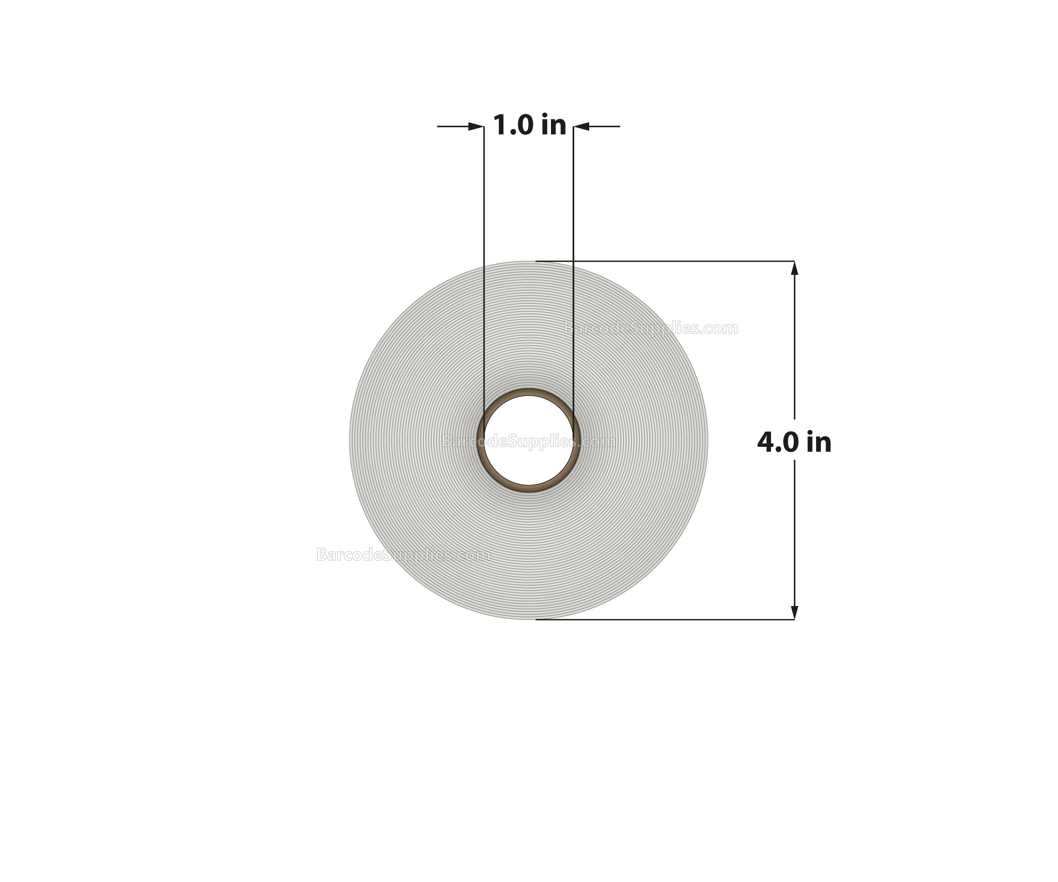 2.25 x 4 Direct Thermal White Labels With Acrylic Adhesive - Perforated - 440 Labels Per Roll - Carton Of 12 Rolls - 5280 Labels Total - MPN: RD-225-4-440-1 - BarcodeSource, Inc.