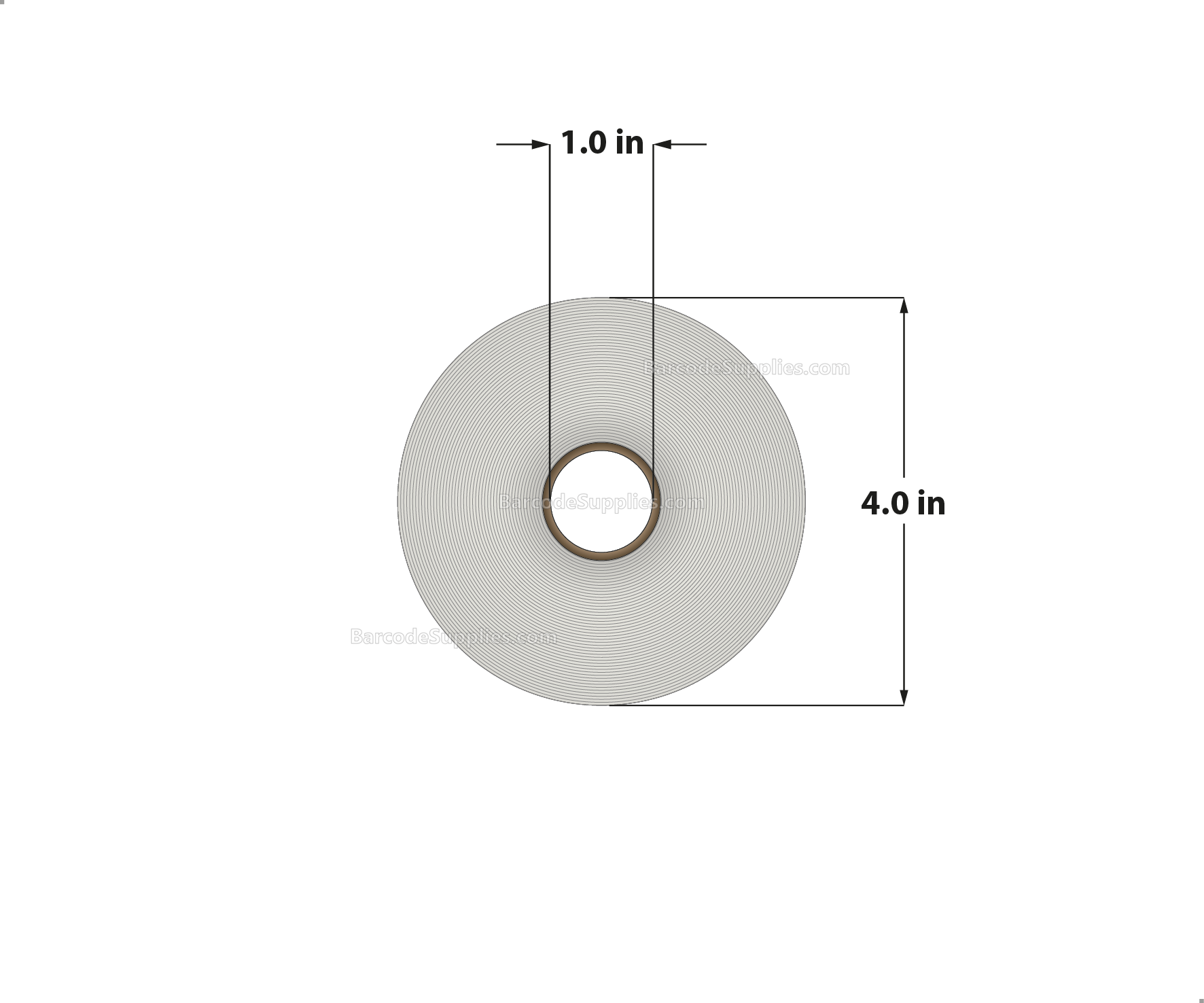 4 x 6 Thermal Transfer White Labels With Rubber Adhesive - Perforated - 250 Labels Per Roll - Carton Of 12 Rolls - 3000 Labels Total - MPN: RTT4-400600-1P