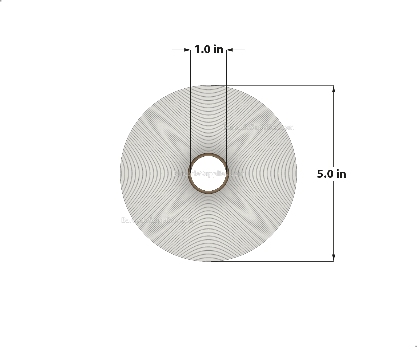 2 x 0.75 Thermal Transfer White Labels With Permanent Acrylic Adhesive - Perforated - 3000 Labels Per Roll - Carton Of 4 Rolls - 12000 Labels Total - MPN: TH275-1PTTPOLY