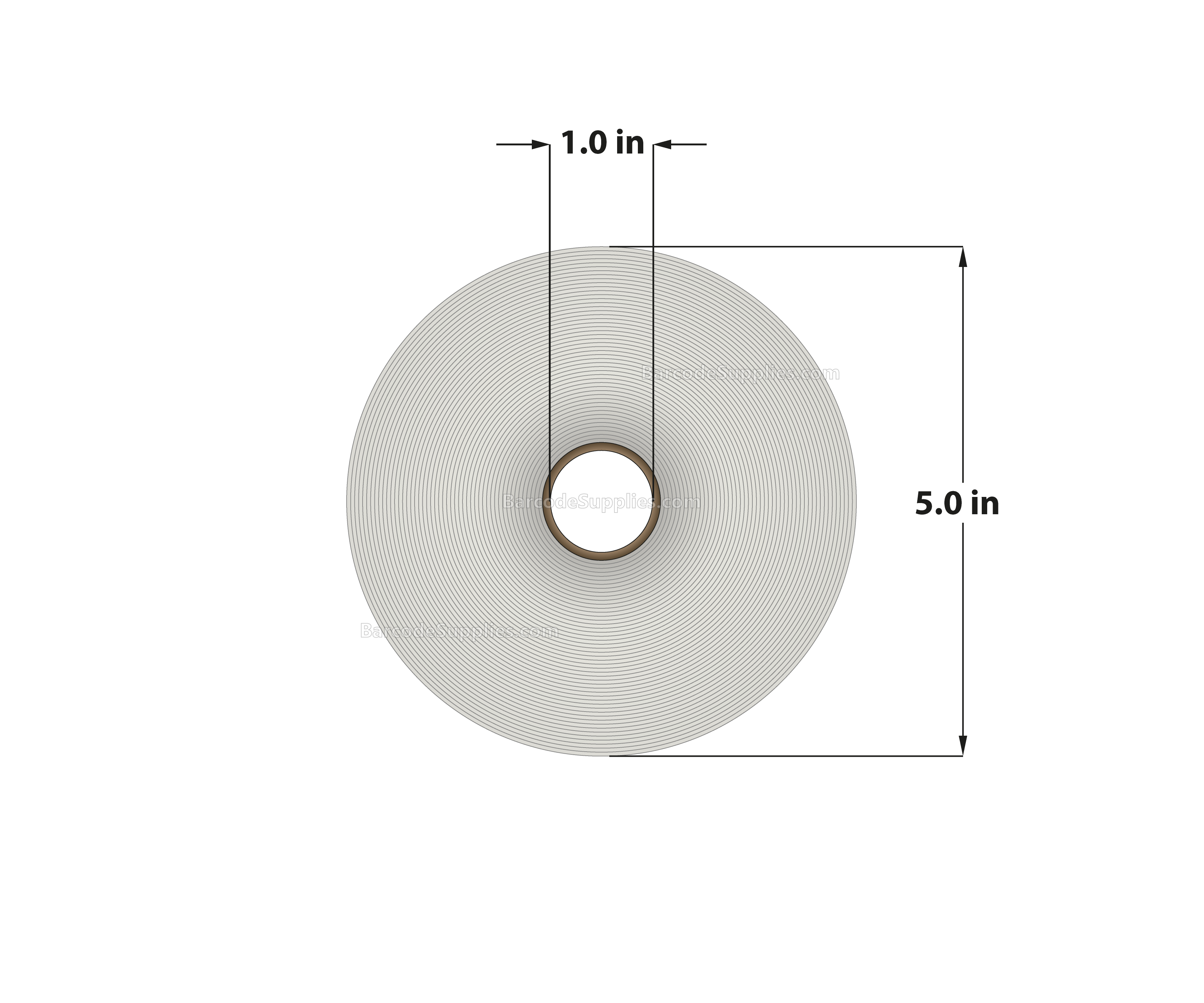 2 x 1 Direct Thermal White Labels With Acrylic Adhesive - Perforated - 2500 Labels Per Roll - Carton Of 12 Rolls - 30000 Labels Total - MPN: RD-2-1-2500-1 - BarcodeSource, Inc.
