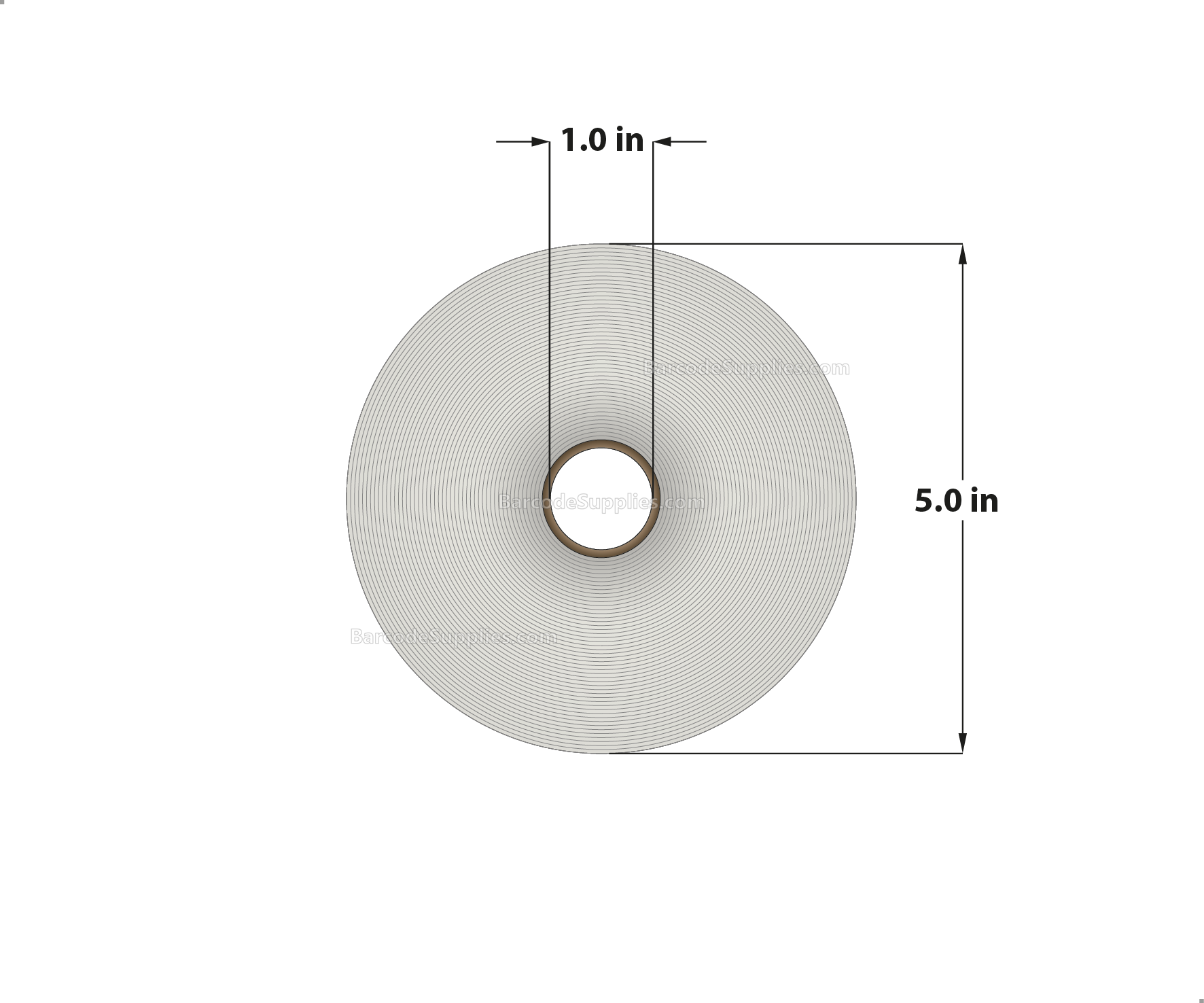 2 x 1 Direct Thermal White Labels With Rubber Adhesive - Perforated - 2340 Labels Per Roll - Carton Of 12 Rolls - 28080 Labels Total - MPN: RDT5-200100-1P