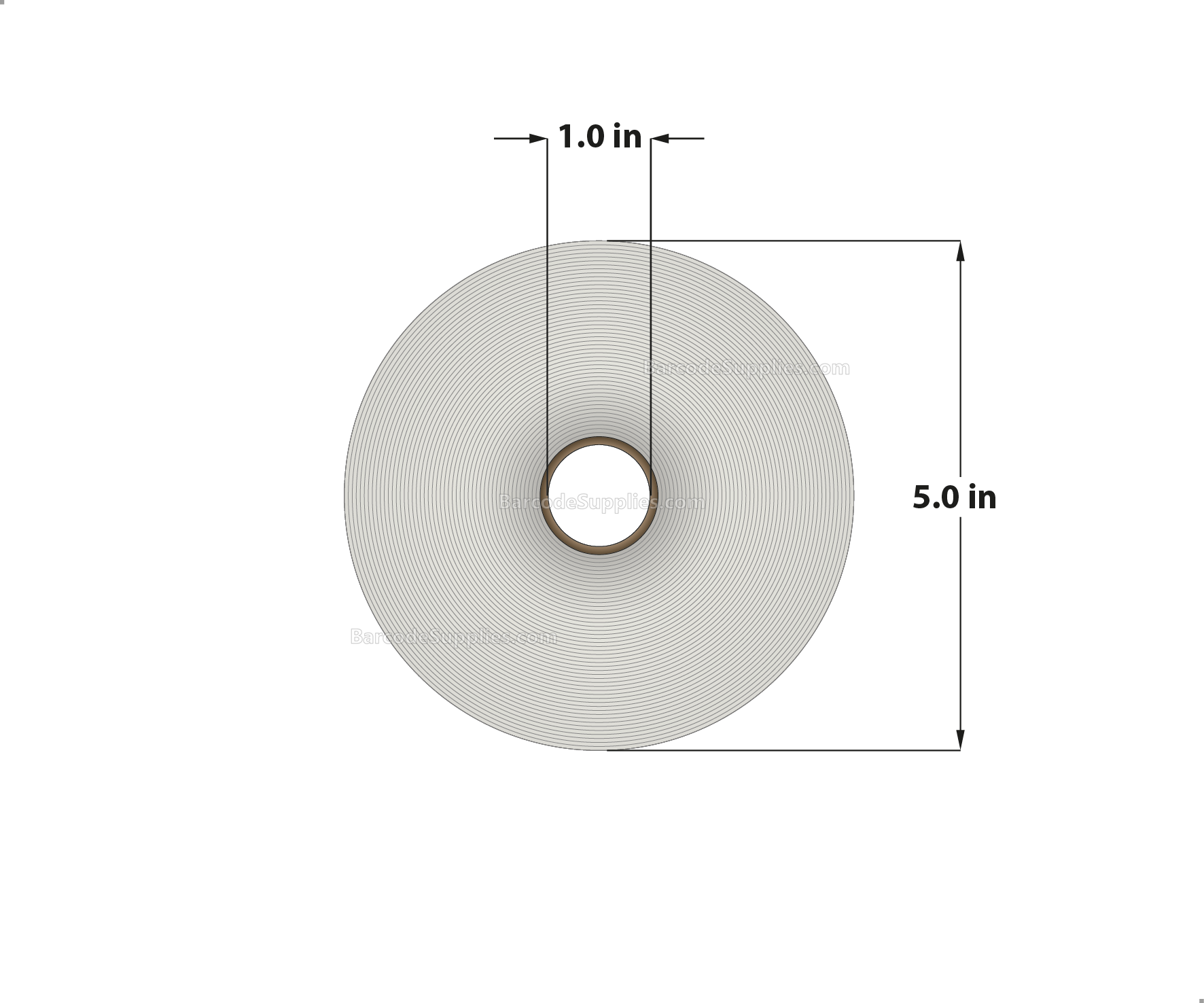 2.25 x 0.75 Thermal Transfer White Labels With Permanent Acrylic Adhesive - Perforated - 3000 Labels Per Roll - Carton Of 4 Rolls - 12000 Labels Total - MPN: TH22575-15PTT