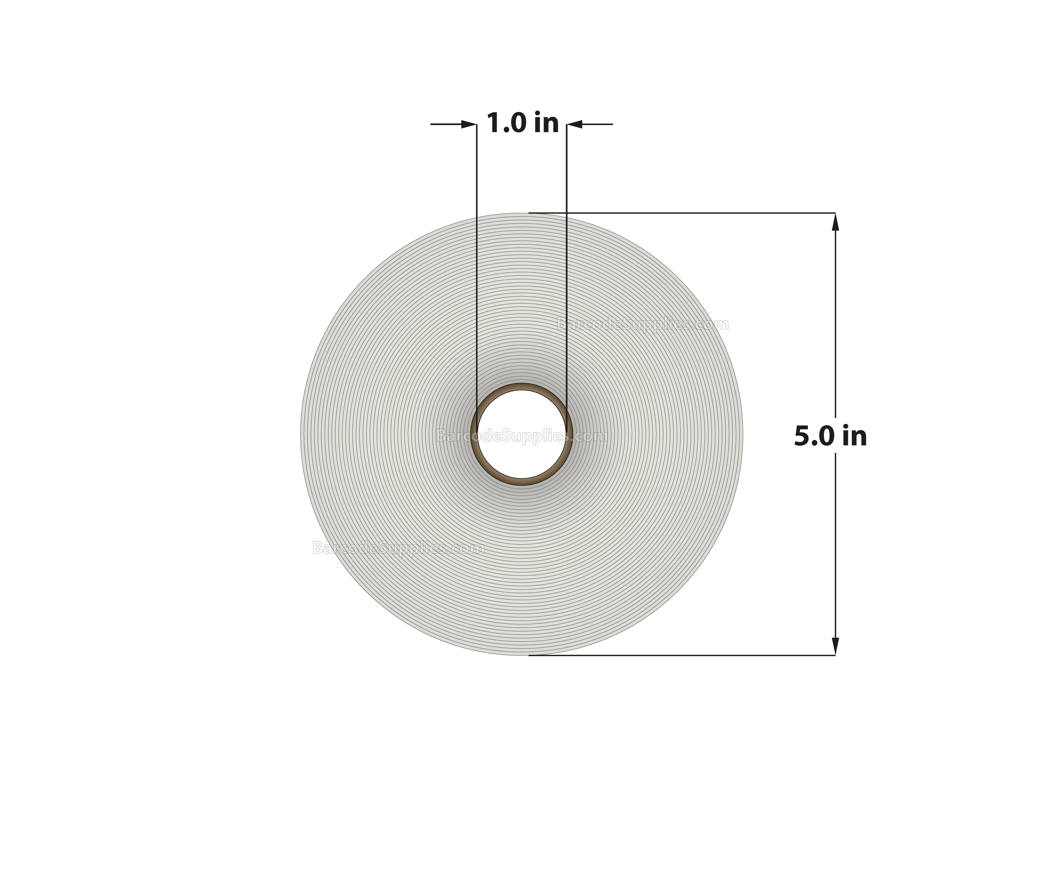 2.25 x 1.25 Direct Thermal White Labels With Acrylic Adhesive - Perforated - 2100 Labels Per Roll - Carton Of 12 Rolls - 25200 Labels Total - MPN: RD-225-125-2100-1 - BarcodeSource, Inc.