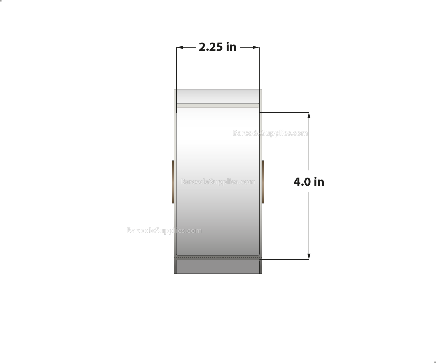 2.25 x 4 Direct Thermal White Labels With Permanent Acrylic Adhesive - Perforated - 700 Labels Per Roll - Carton Of 4 Rolls - 2800 Labels Total - MPN: DT225411-15PDT