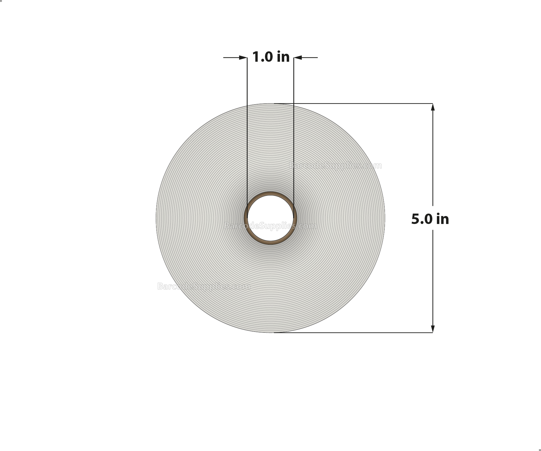 4 x 2 Direct Thermal White Labels With Rubber Adhesive - Perforated - 1240 Labels Per Roll - Carton Of 12 Rolls - 14880 Labels Total - MPN: RDT5-400200-1P