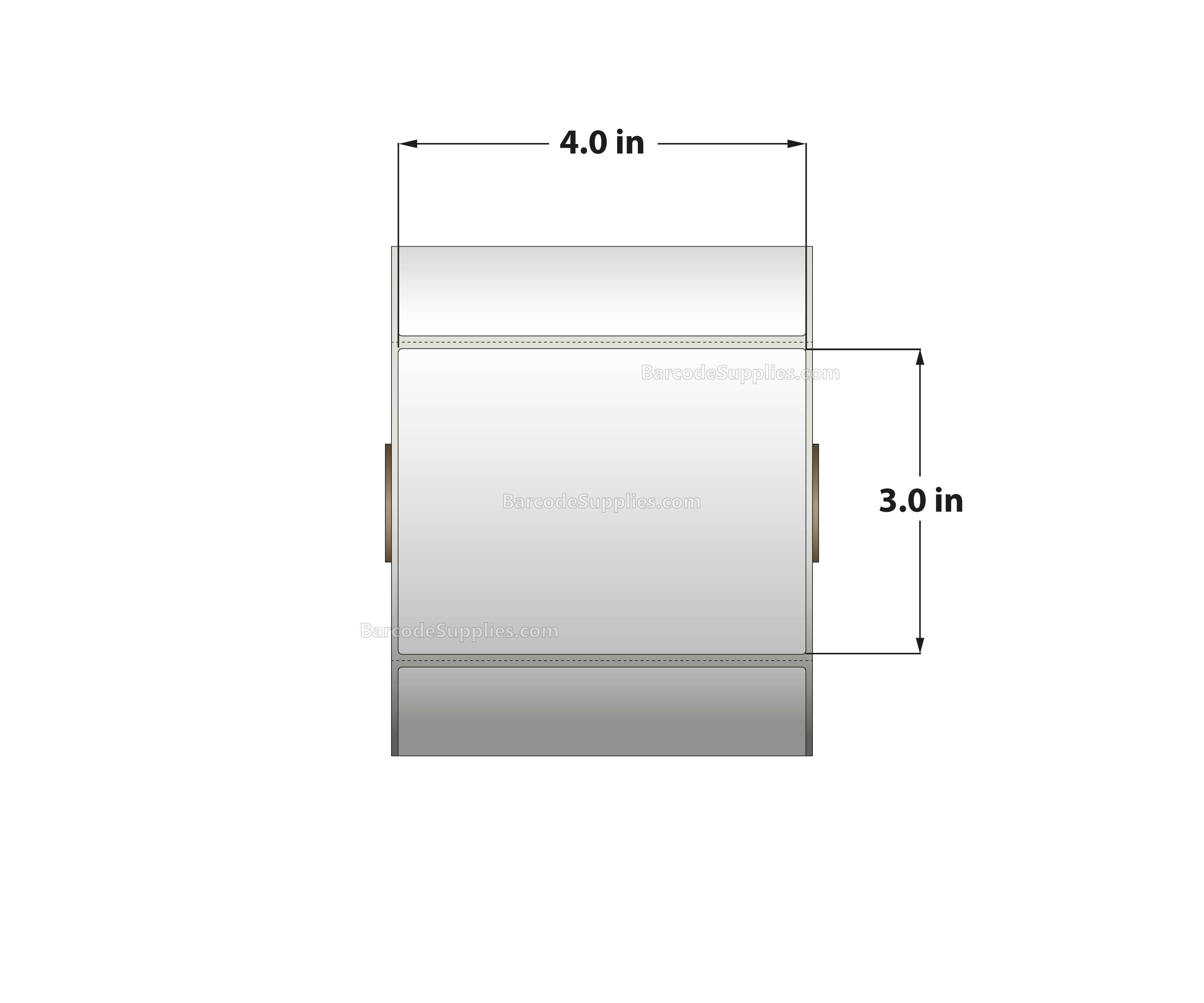 4 x 3 Direct Thermal White Labels With Acrylic Adhesive - Perforated - 890 Labels Per Roll - Carton Of 12 Rolls - 10680 Labels Total - MPN: RD-4-3-890-1 - BarcodeSource, Inc.