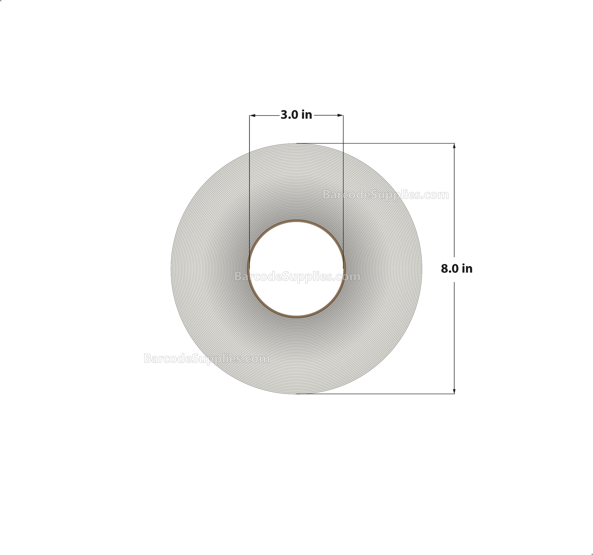 6 x 4 Thermal Transfer White Labels With Permanent Acrylic Adhesive - Not Perforated - 1500 Labels Per Roll - Carton Of 4 Rolls - 6000 Labels Total - MPN: TH64-1