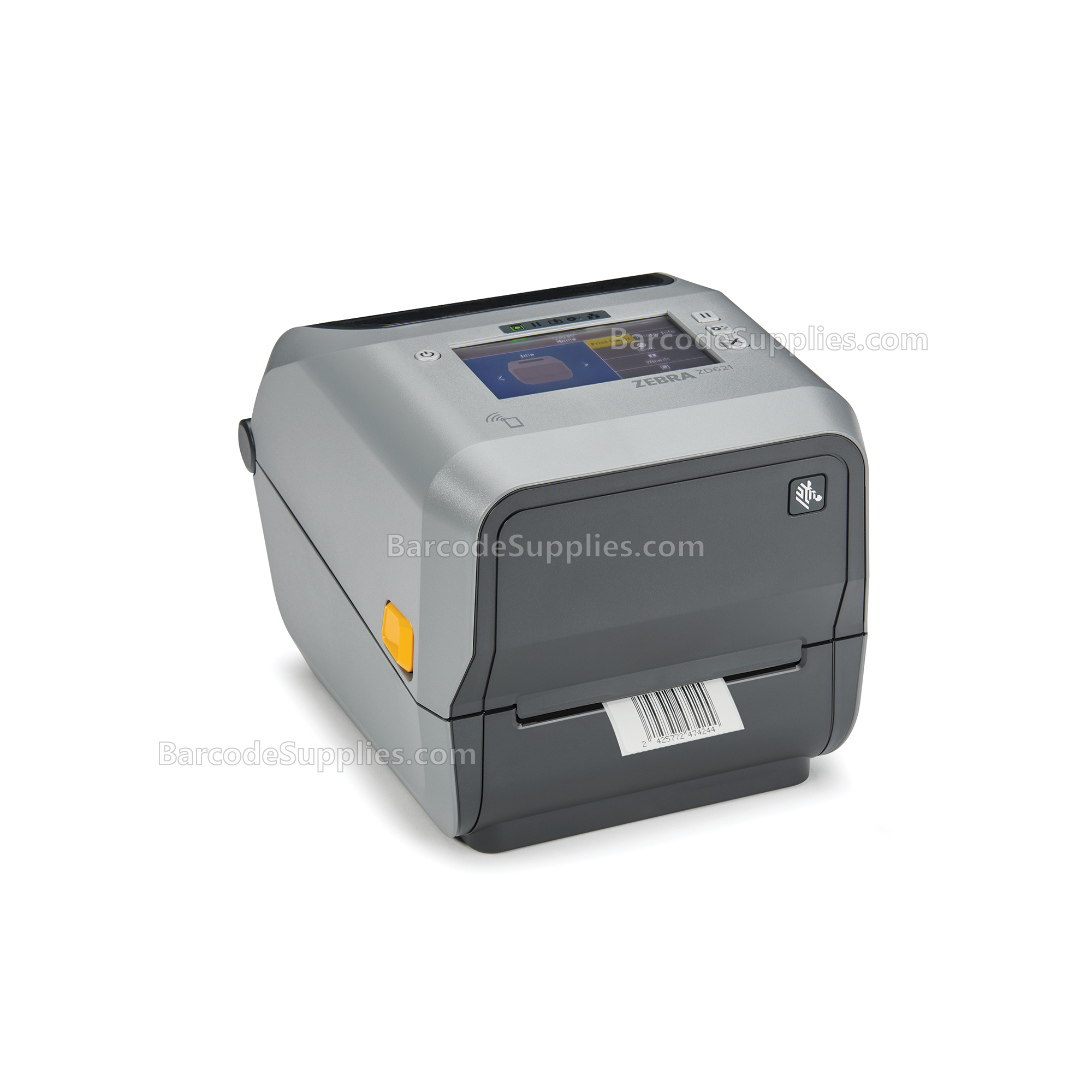 Zebra Thermal Transfer Printer (74/300M) ZD621, Color Touch LCD; 203 dpi, USB, USB Host, Ethernet, Serial, BTLE5, US Cord, Swiss Font, EZPL