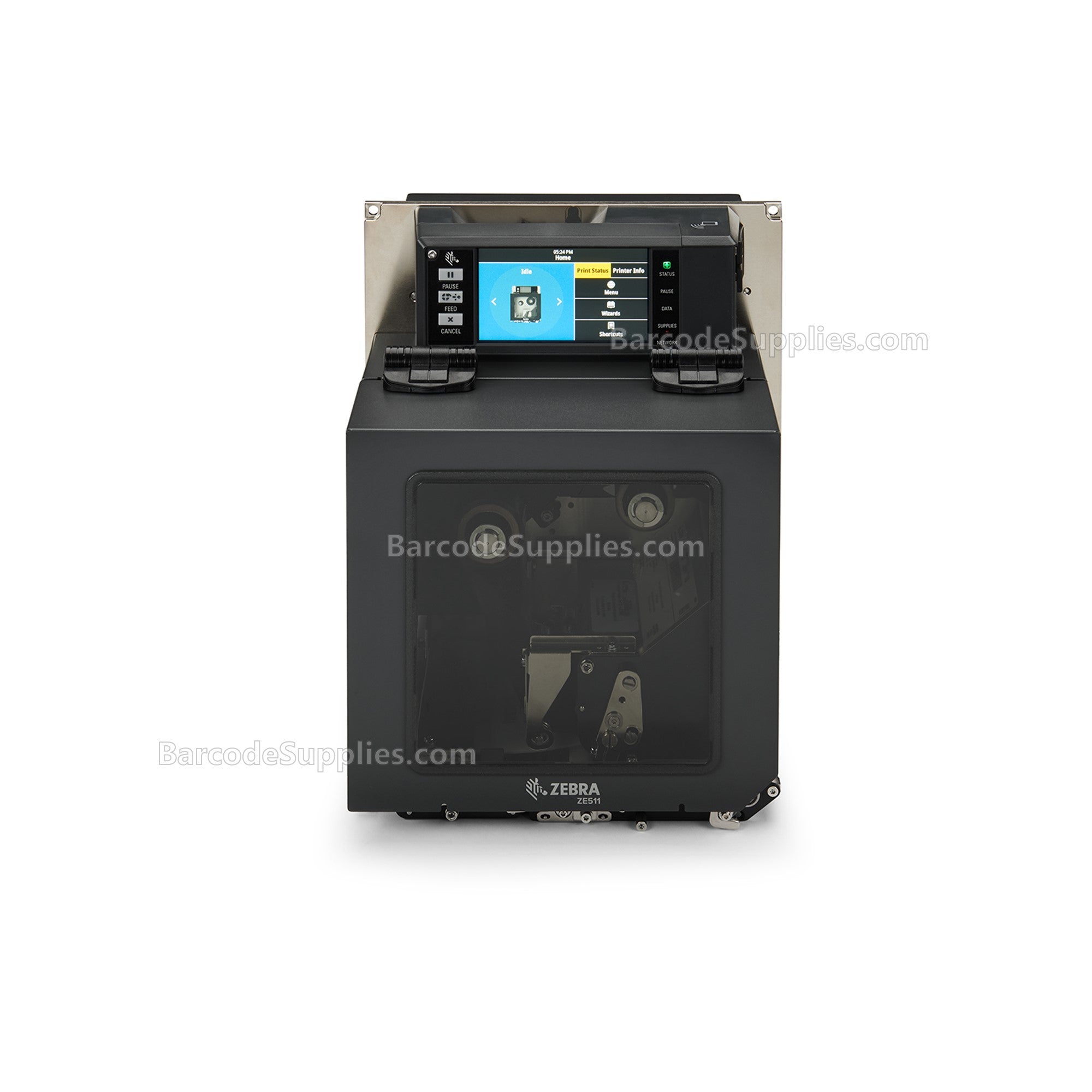 Zebra TT Printer ZE511; 4, 203 dpi, RH, US Cord, USB, Serial, Ethernet, Bluetooth 4.1, Dual USB Host, Color Touch, ZPL