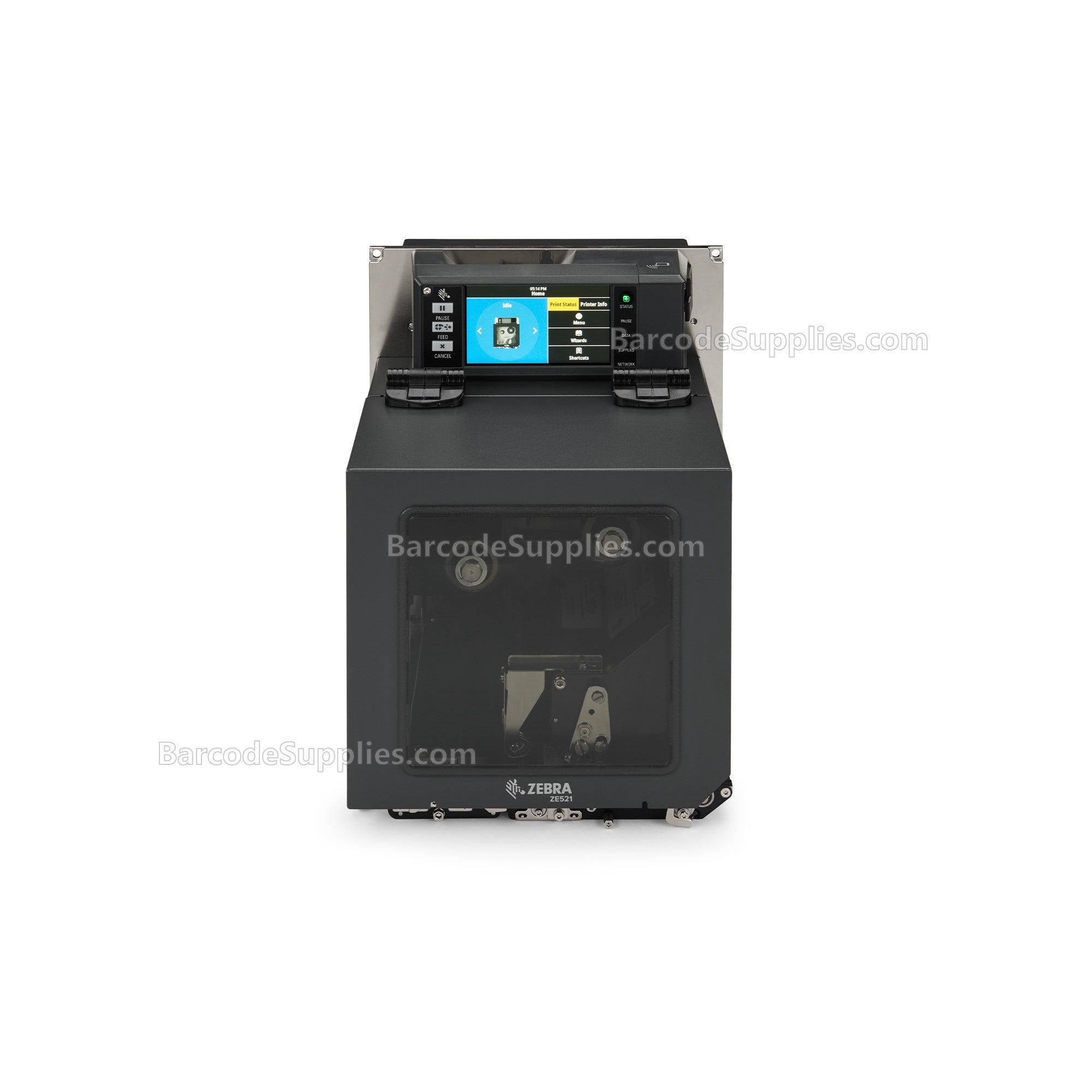 Zebra TT Printer ZE521; 6, 203 dpi, RH, US Cord, USB, Serial, Ethernet, Bluetooth 4.1, Dual USB Host, Color Touch, ZPL