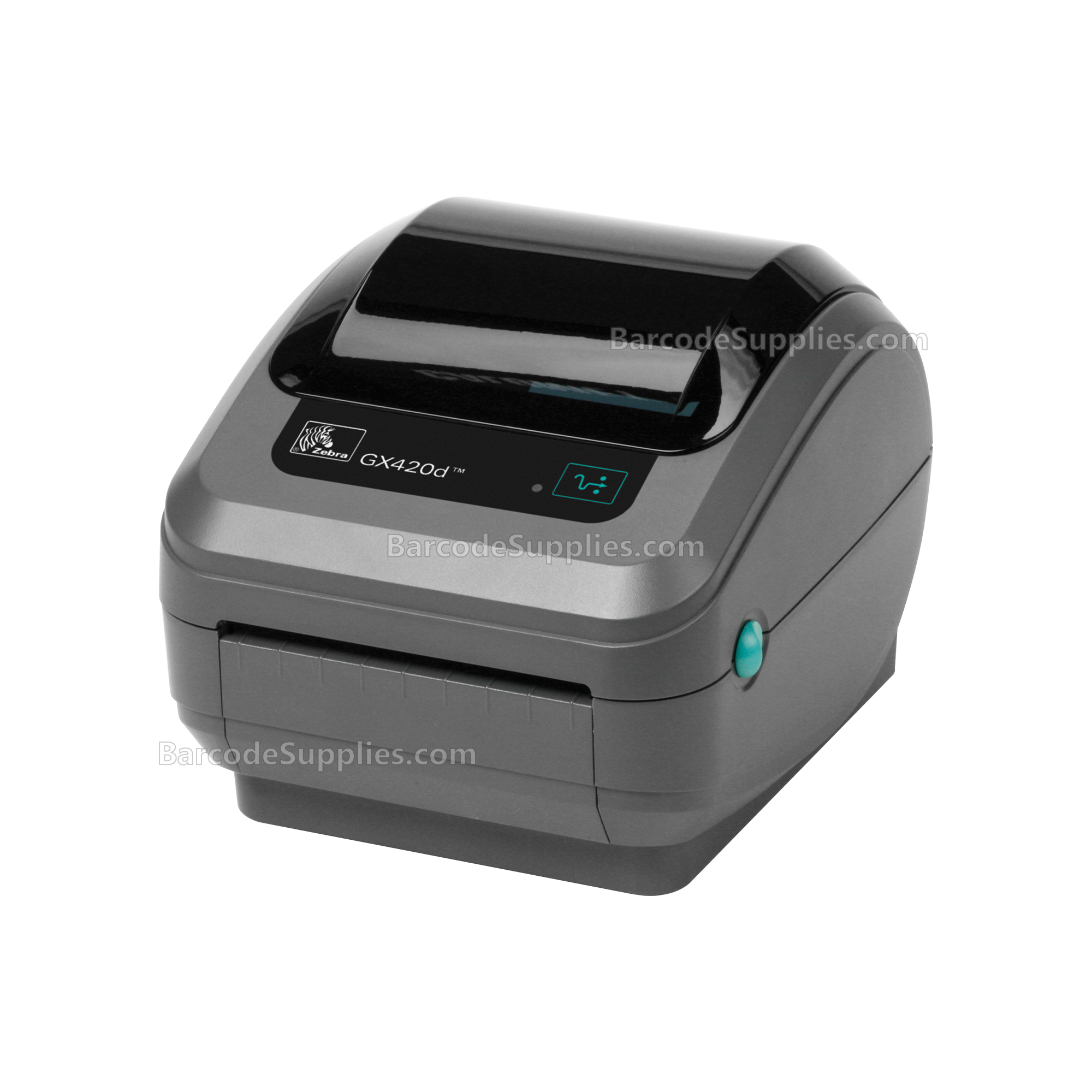 Zebra DT Printer GX420d; 203dpi, US Cord, EPL2, ZPL II, USB, Serial, Centronics Parallel, Dispenser (Peeler)
