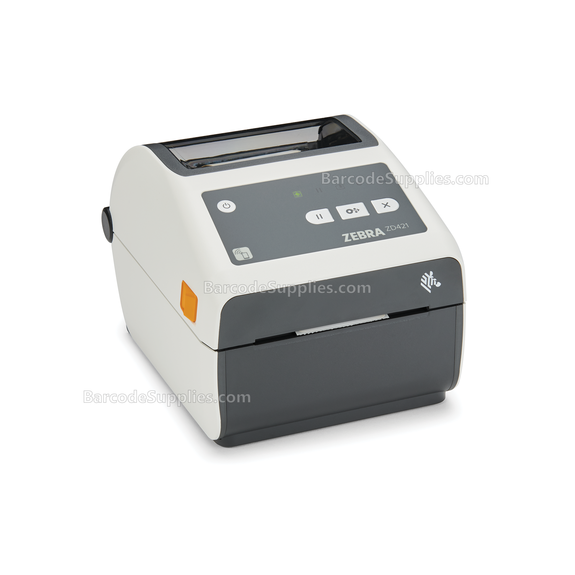 Zebra Thermal Transfer Cartridge Printer ZD421, Healthcare; 203 dpi, USB, USB Host, Modular Connectivity Slot, 802.11ac, BT4, USA/Canada, US Cord, Swiss Font, EZPL