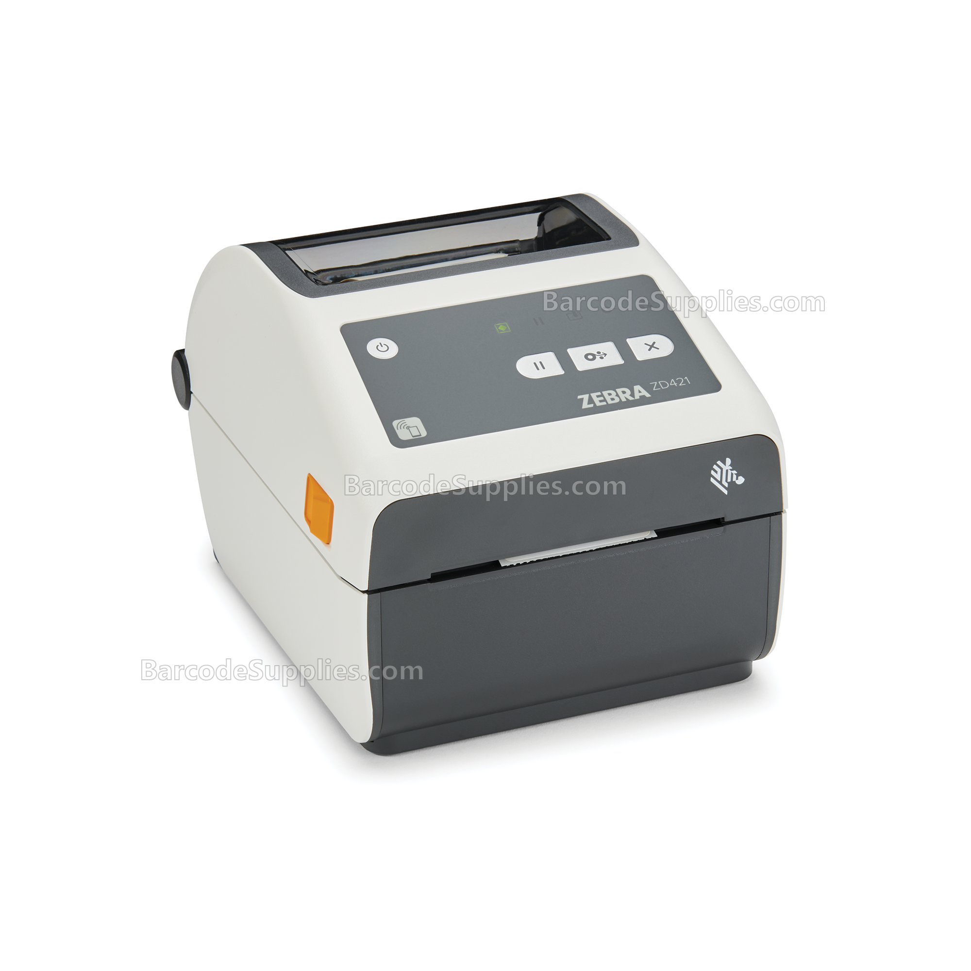 Zebra Thermal Transfer Cartridge Printer ZD421, Healthcare; 300 dpi, USB, USB Host, Ethernet, BTLE5, US Cord, Swiss Font, EZPL