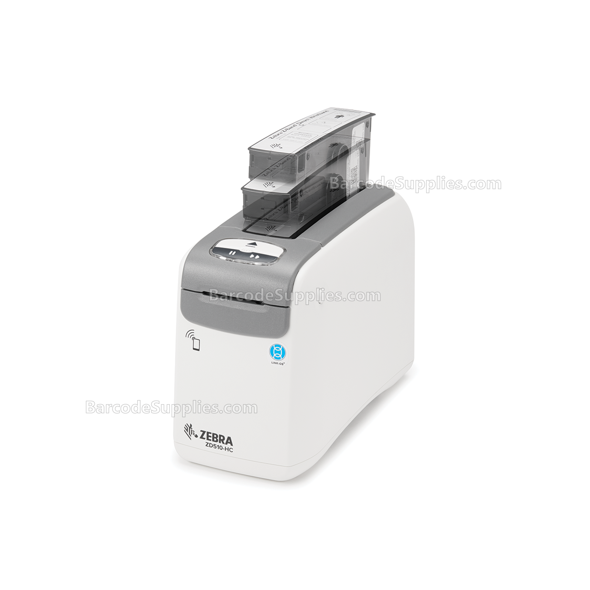 Zebra DT Printer ZD510 Wristband; ZPL II, XML, 300 dpi, US Cord, USB, USB Host, Ethernet, BTLE