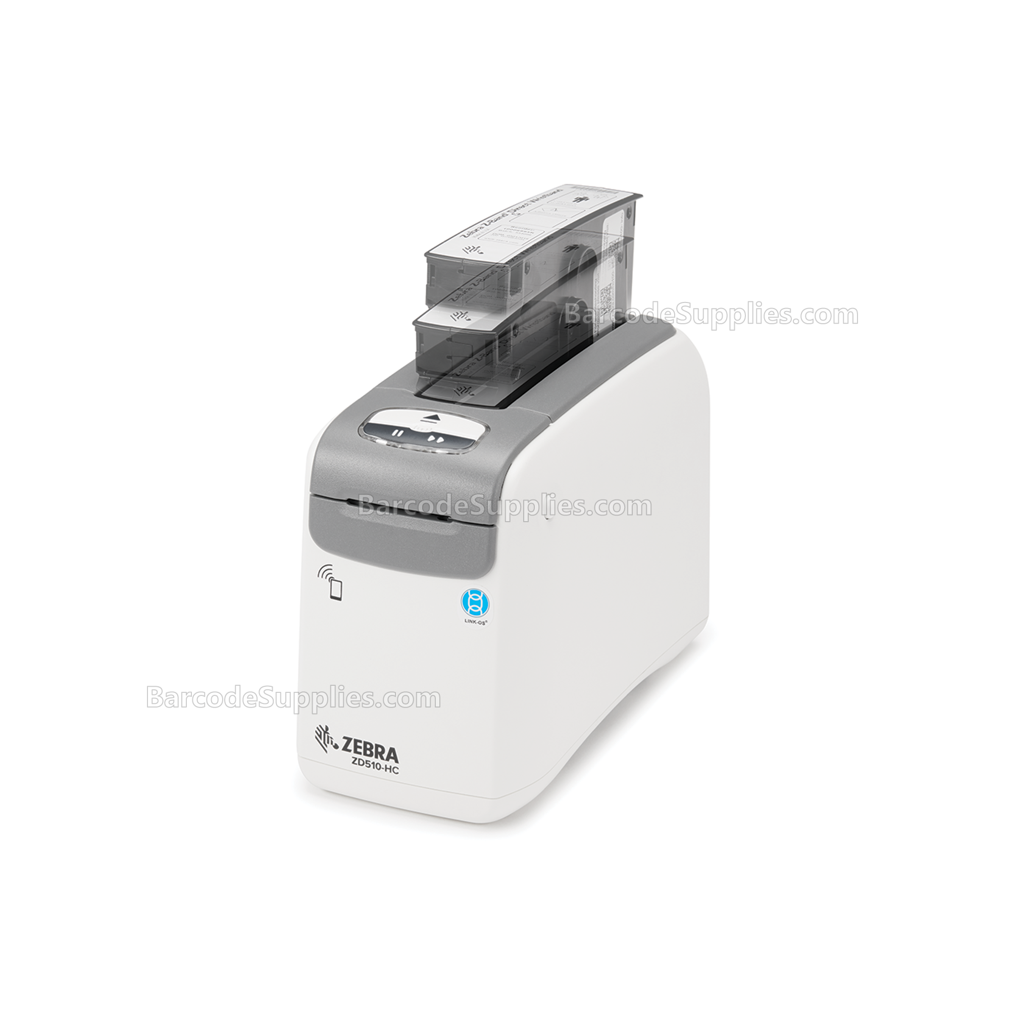Zebra DT Printer ZD510 Wristband; ZPL II, XML, 300 dpi, US Cord, USB, USB Host, Ethernet, 802.11, BT USA/Canada