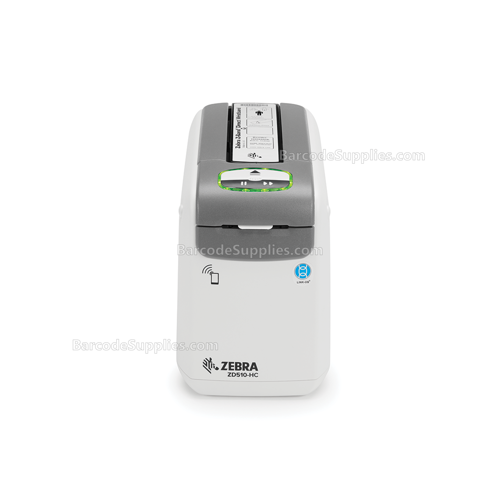 Zebra DT Printer ZD510 Wristband; ZPL II, XML, 300 dpi, US Cord, USB, USB Host, Ethernet, BTLE, TAA