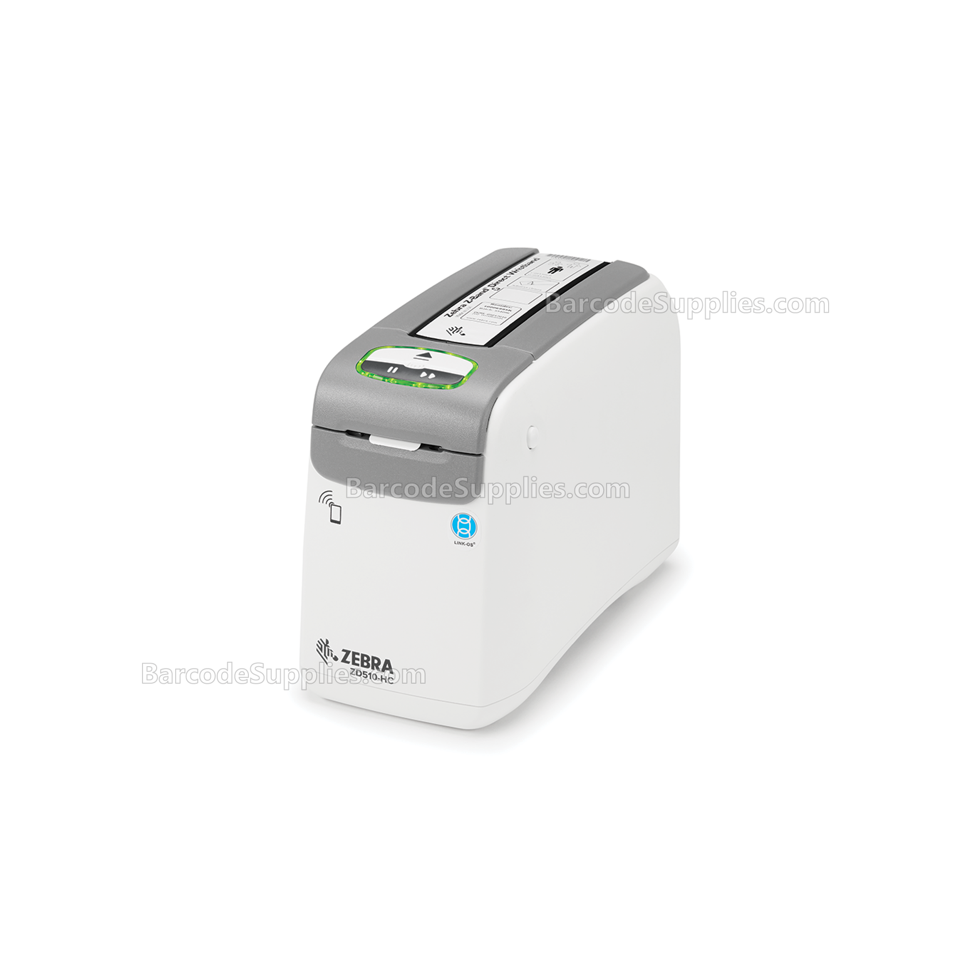 Zebra DT Printer ZD510 Wristband; ZPL II, XML, 300 dpi, US Cord, USB, USB Host, Ethernet, BTLE