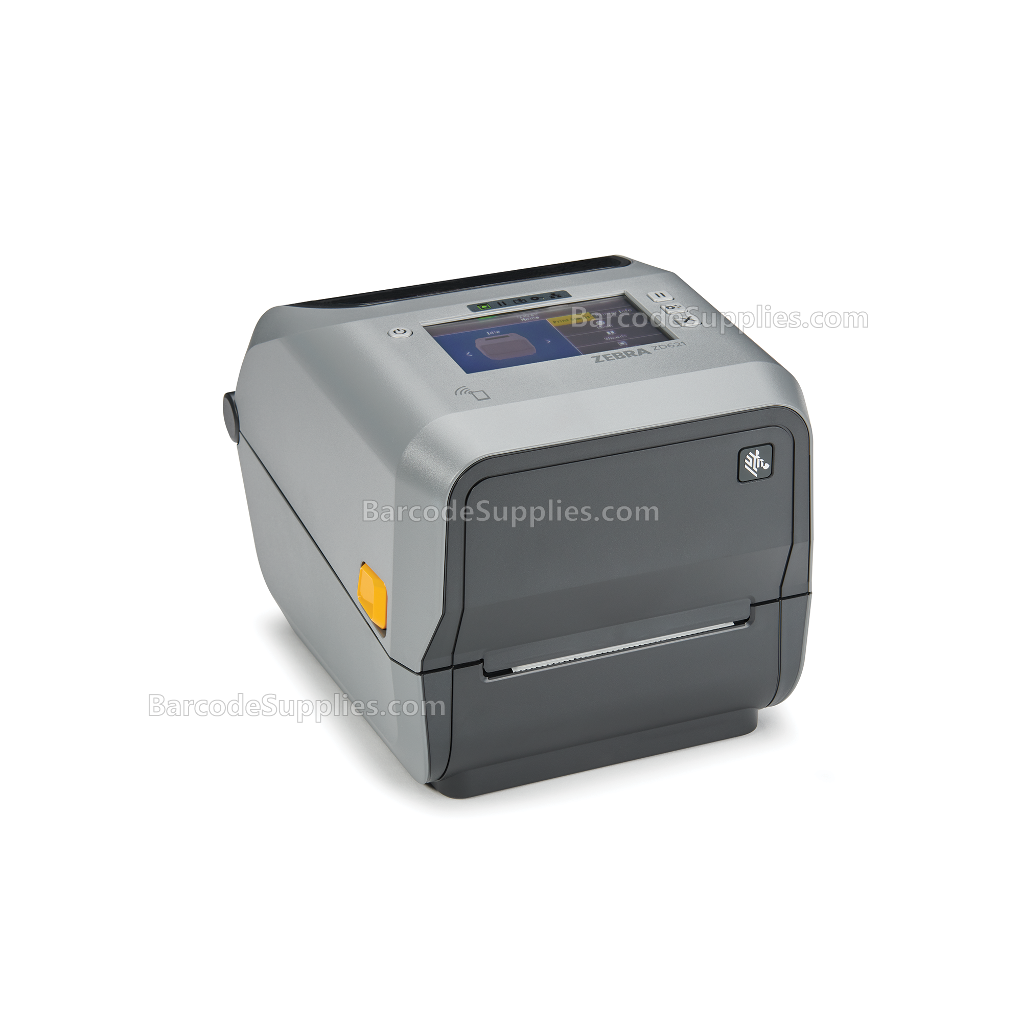 Zebra Thermal Transfer Printer (74/300M) ZD621R, Color Touch LCD; 300 dpi, USB, USB Host, Ethernet, Serial, BTLE5, USA/Canada, RFID - UHF, Dispenser (Peeler), US Cord, Swiss Font, EZPL