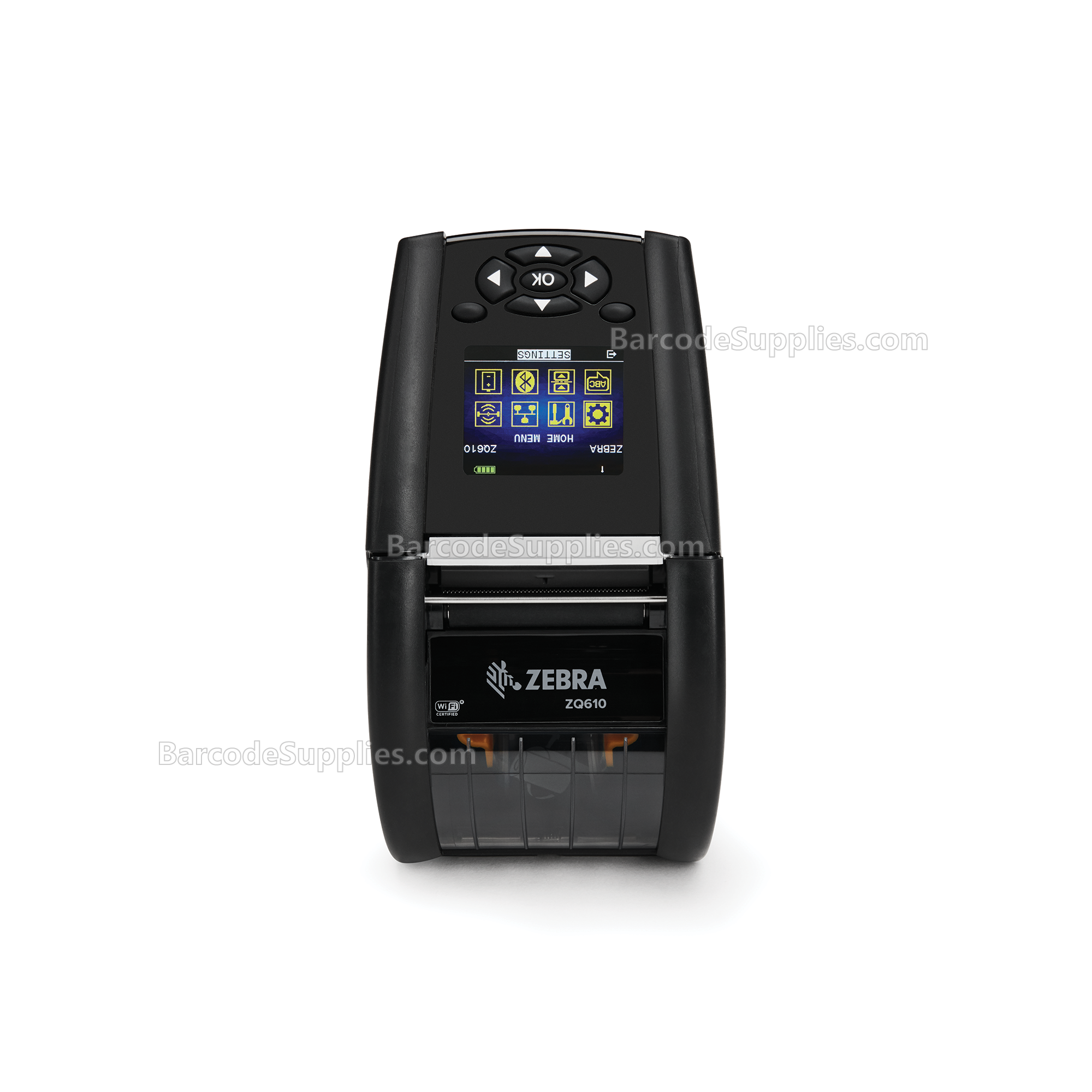 Zebra DT Printer ZQ610 Plus 2/48mm; English/Latin fonts, BT 4.x, Linerless platen, 1.375 core, Group 0, Belt clip