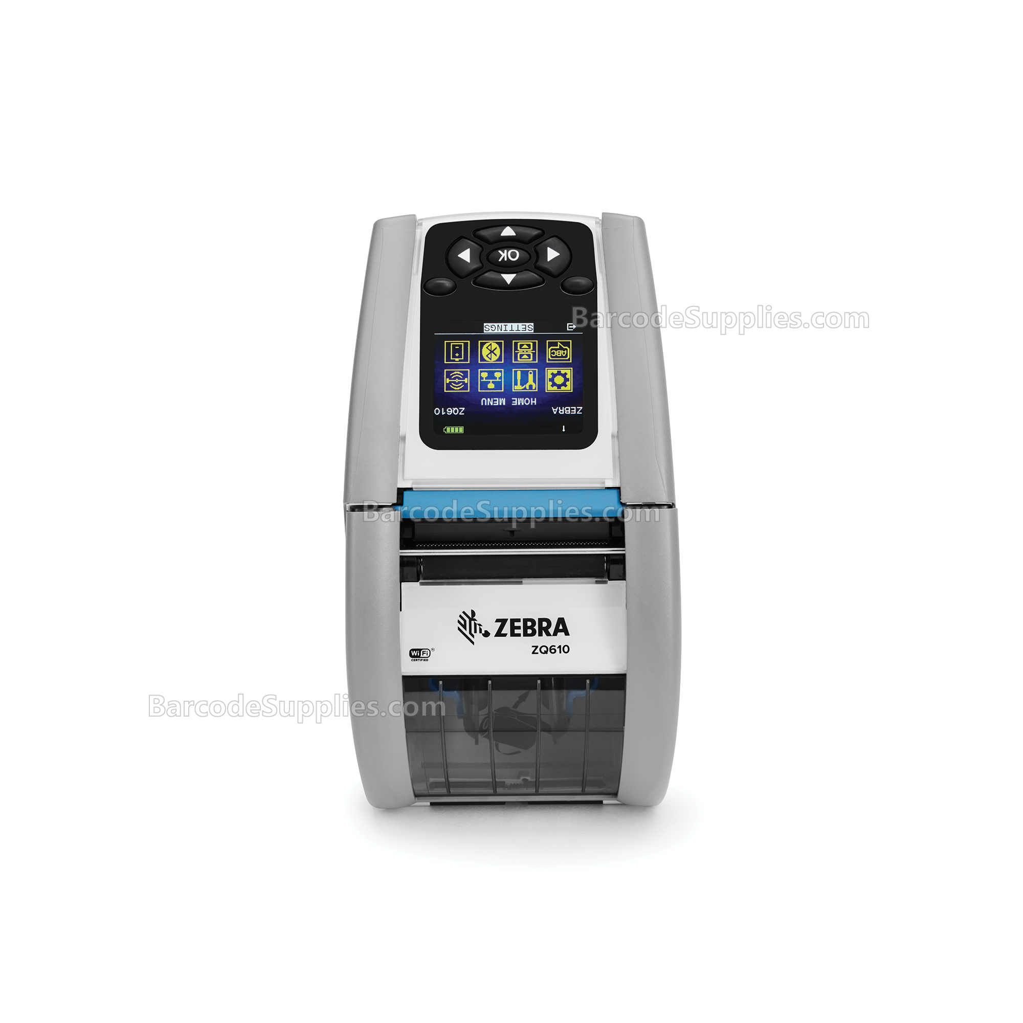 Zebra DT Printer ZQ610 Plus 2/48mm Healthcare; English/Latin fonts,BT 4.x, Linered platen, 0.75 core, Group 0, Belt clip