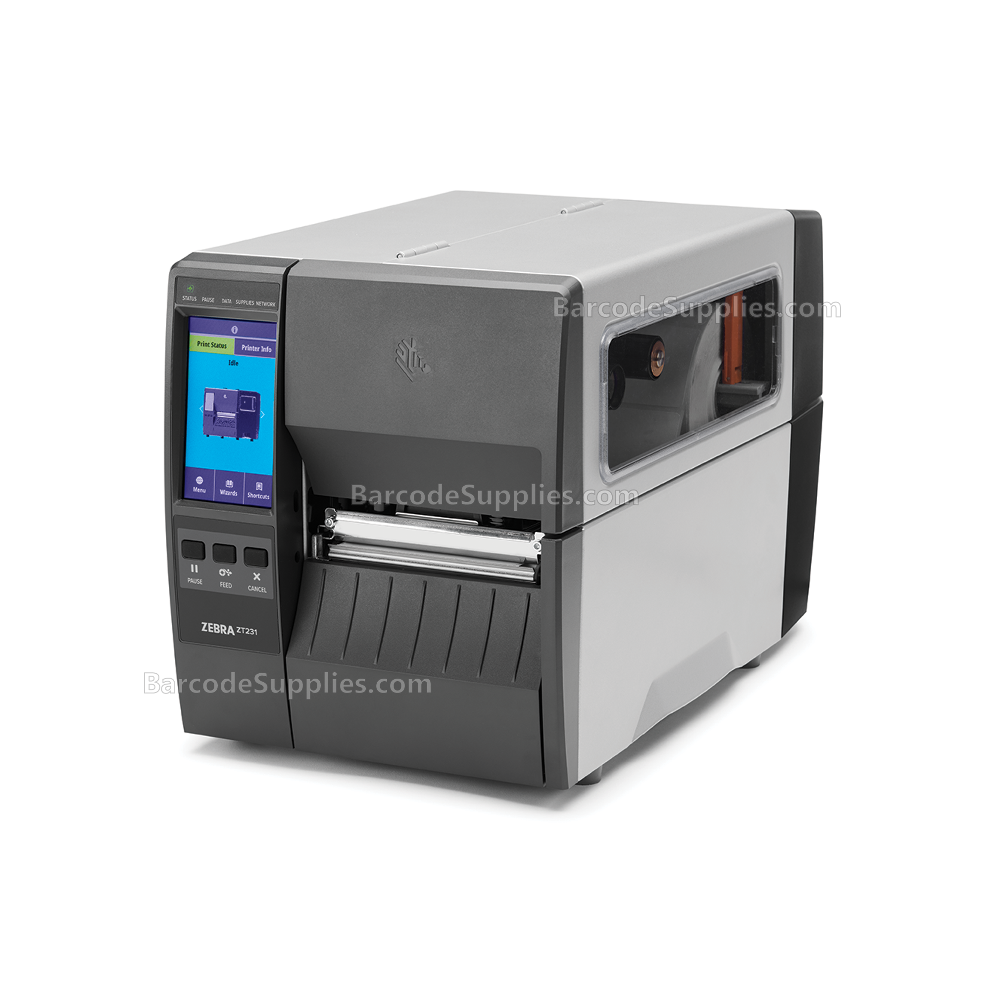 Zebra DT Printer ZT231; 4, 203 dpi, Direct Thermal, Tear, US Cord, USB, Serial, Ethernet, BTLE, USB Host, EZPL