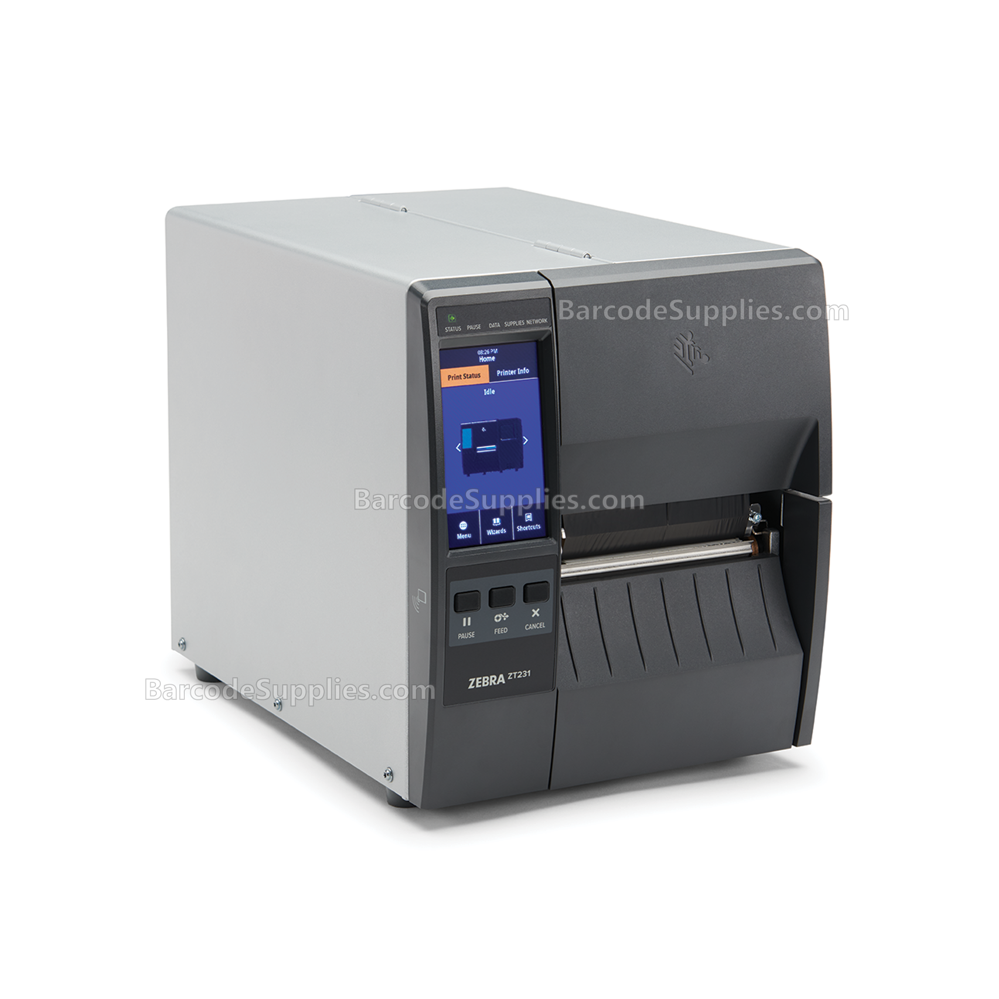 Zebra DT Printer ZT231; 4, 203 dpi, Direct Thermal, Peel with Liner Takeup, US Cord, USB, Serial, Ethernet, BTLE, USB Host, EZPL