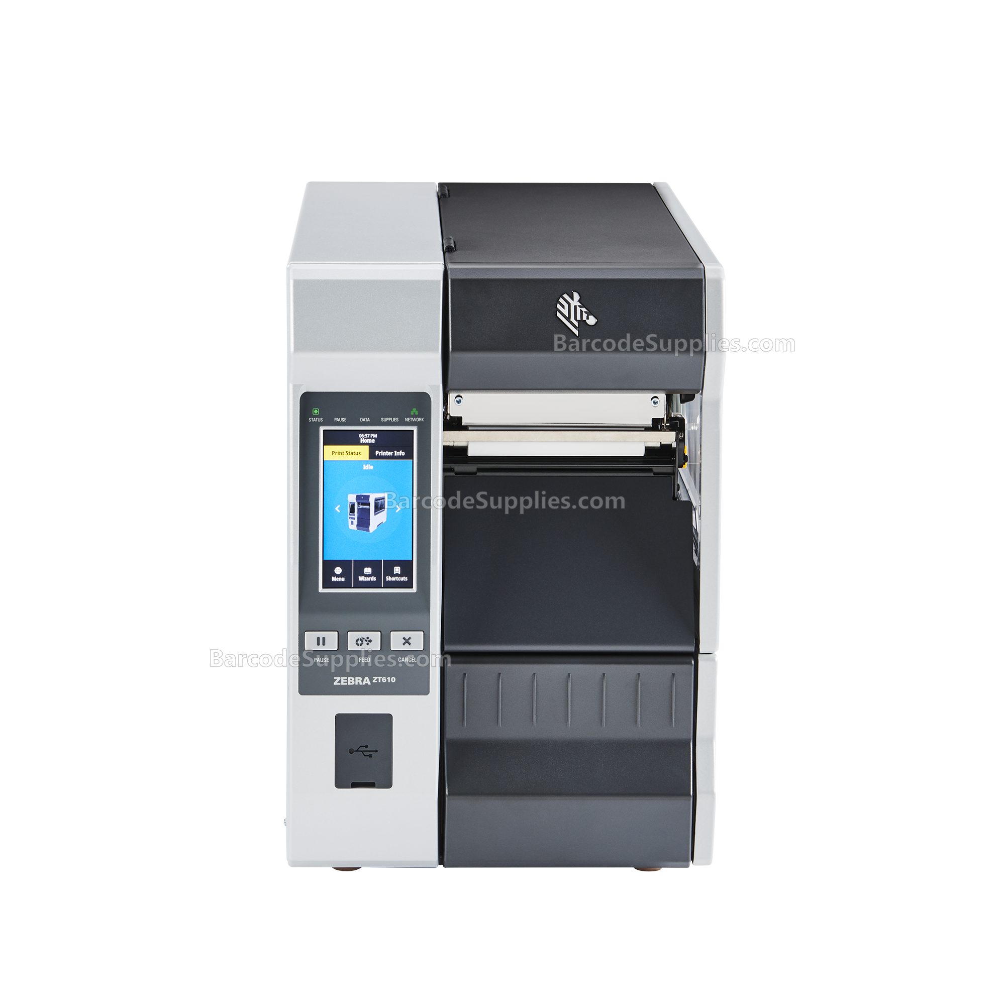 Zebra TT Printer ZT610; 4, 203 dpi, US Cord, Serial, USB, Gigabit Ethernet, Bluetooth 4.1, USB Host, Tear, Color Touch, ZPL