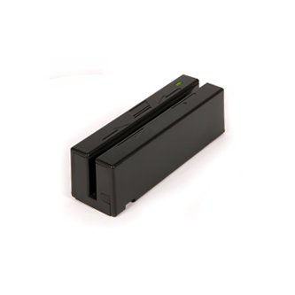 Mini USB Swipe Reader (Dual Head, USB, Keyboard Emulation and Tracks 1, 2 and 3) - Color: Black
