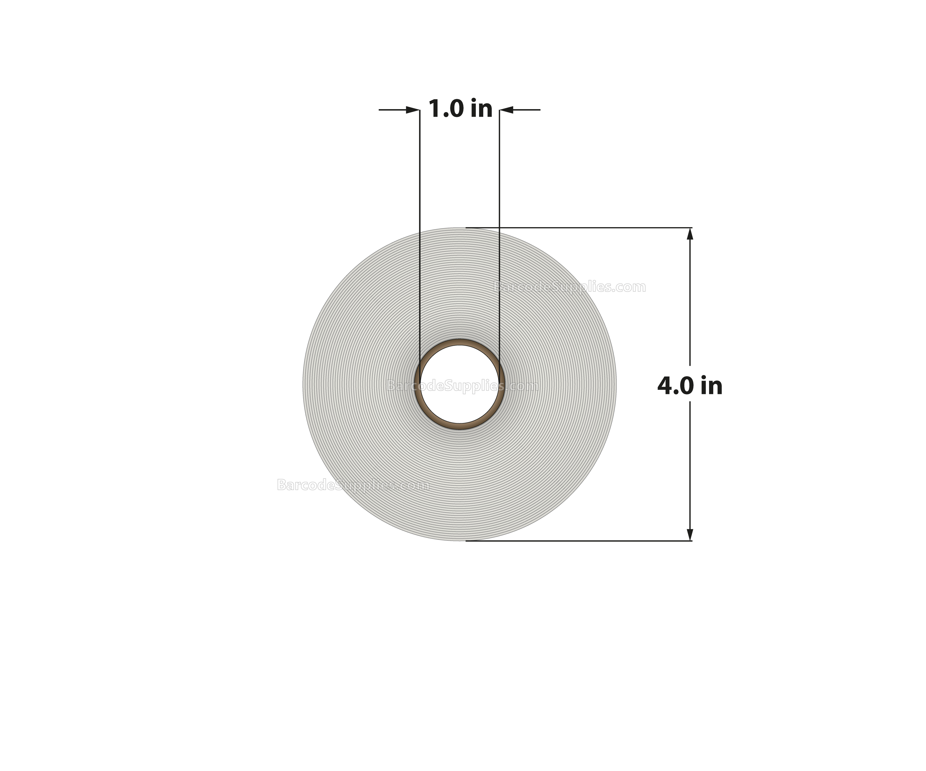 2 x 1 Thermal Transfer White Labels With Removable Adhesive - Perforated - 1375 Labels Per Roll - Carton Of 12 Rolls - 16500 Labels Total - MPN: RE-2-1-1375-1 - BarcodeSource, Inc.