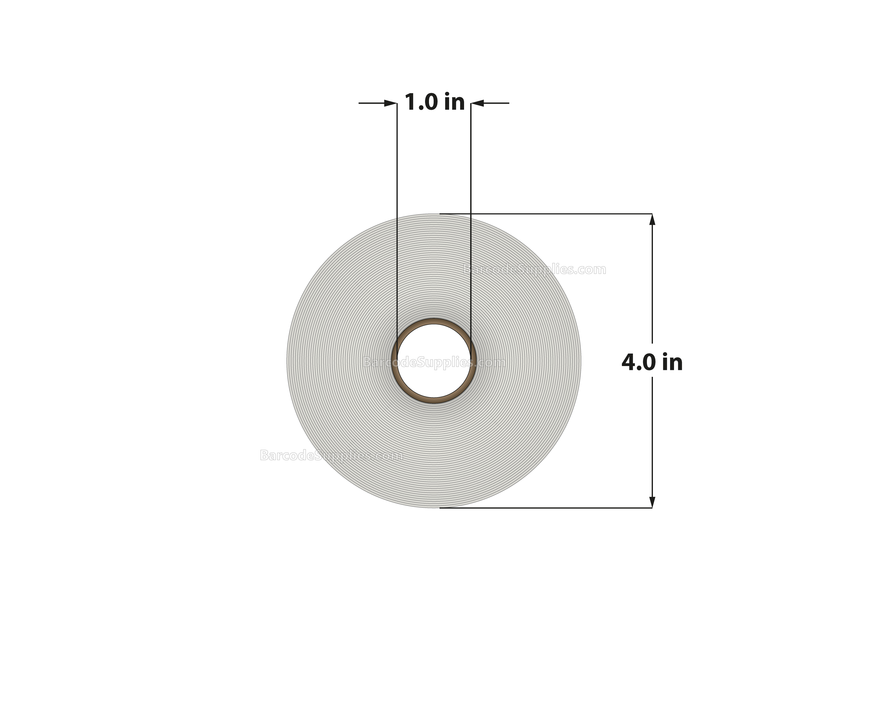 2.25 x 1.25 Thermal Transfer White Labels With Removable Adhesive - Perforated - 1135 Labels Per Roll - Carton Of 12 Rolls - 13620 Labels Total - MPN: RE-225-125-1135-1 - BarcodeSource, Inc.