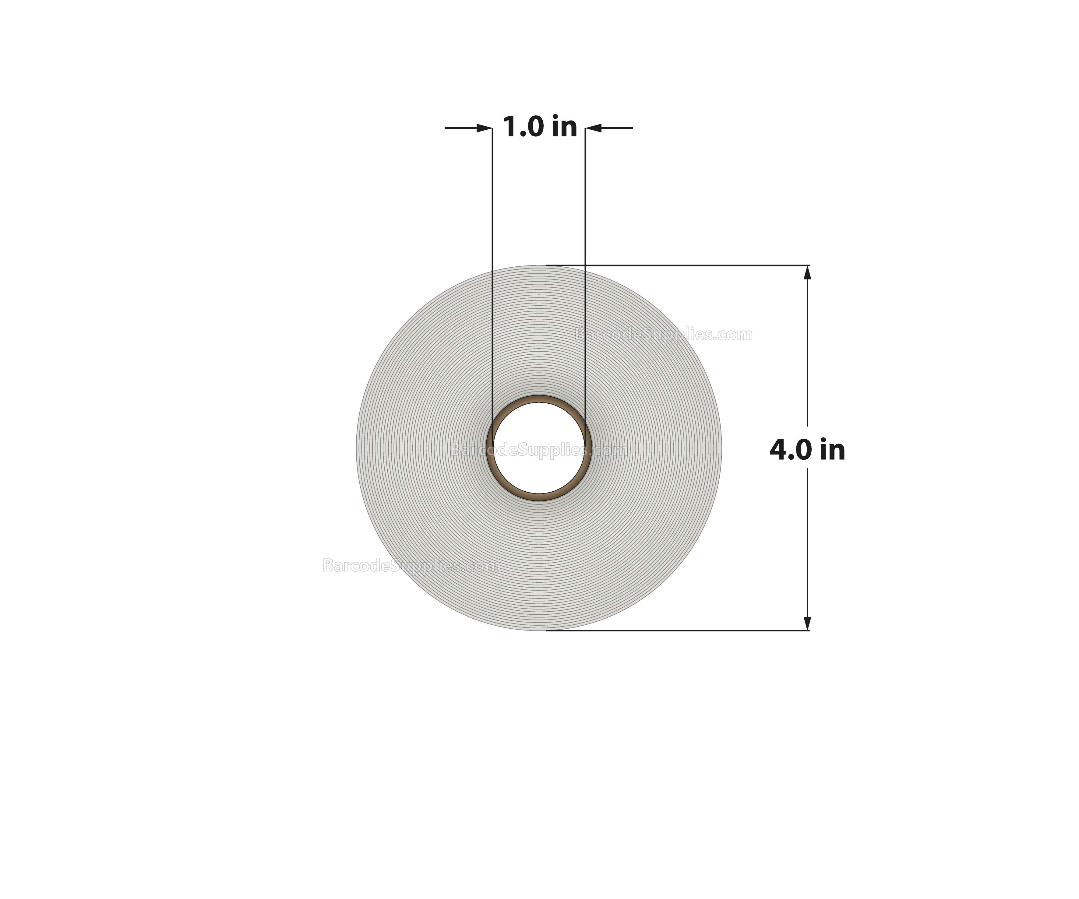 3 x 1 Thermal Transfer White Labels With Removable Adhesive - Perforated - 1375 Labels Per Roll - Carton Of 12 Rolls - 16500 Labels Total - MPN: RE-3-1-1375-1 - BarcodeSource, Inc.