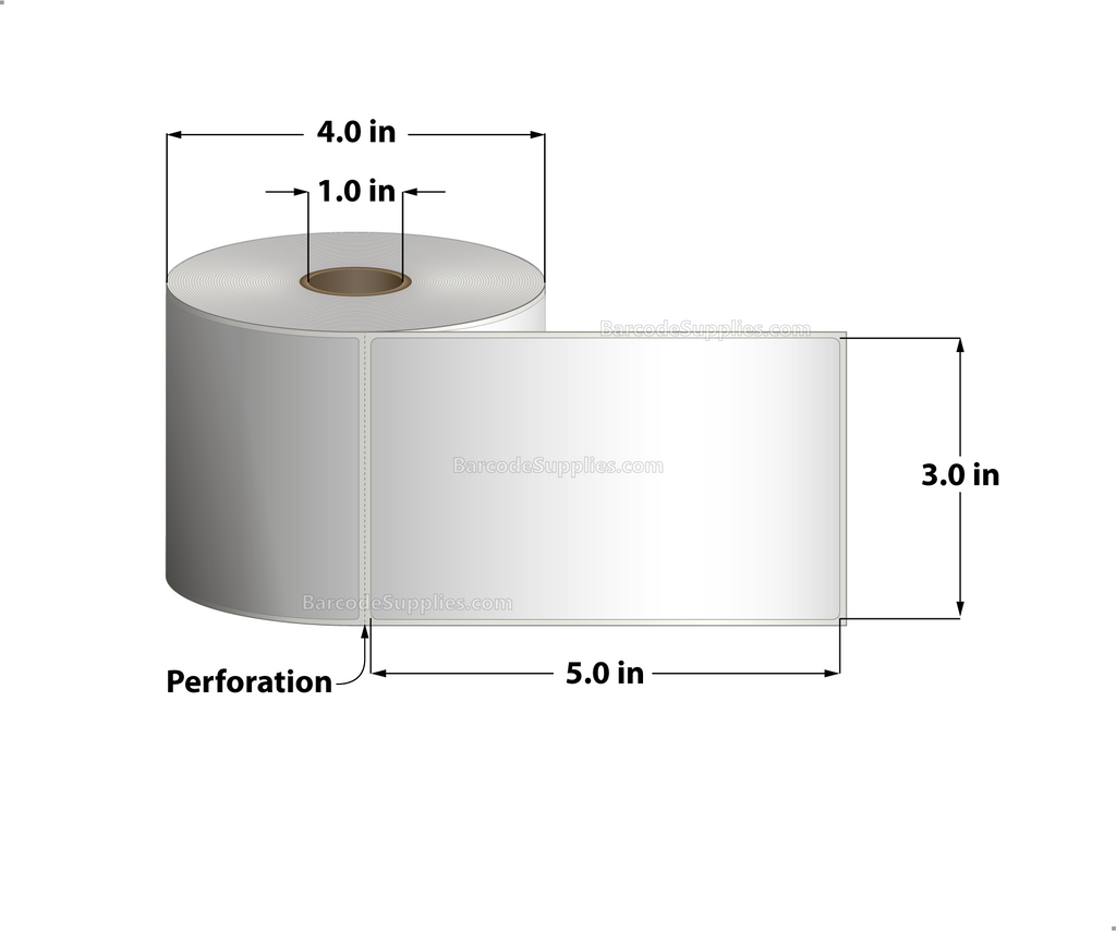 Rt 3 Label 3 x 5 Thermal Transfer Labels - RT-3-5-300-1