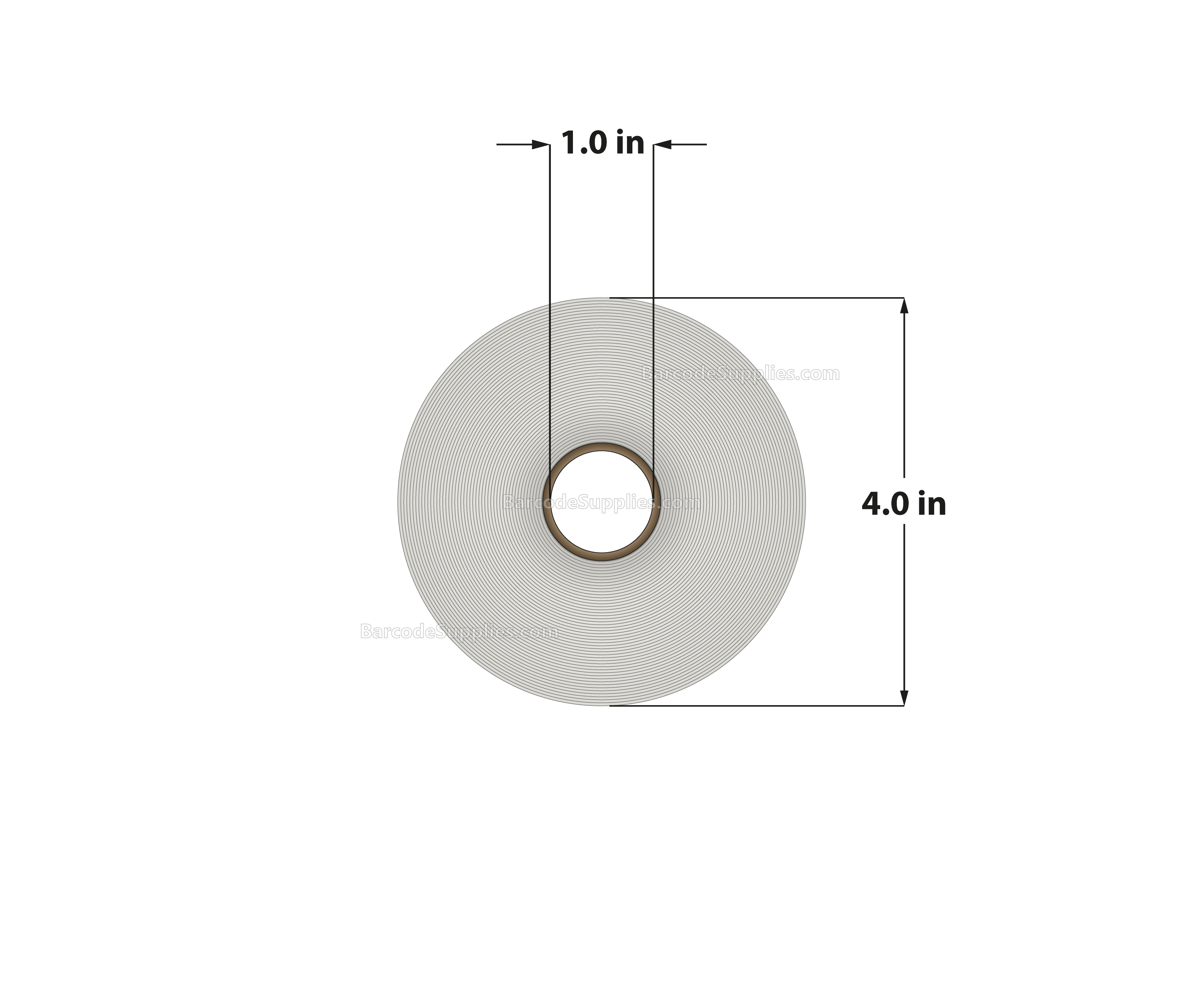 4 x 5 Direct Thermal White Labels With Acrylic Adhesive - Perforated - 350 Labels Per Roll - Carton Of 12 Rolls - 4200 Labels Total - MPN: RD-4-5-350-1 - BarcodeSource, Inc.