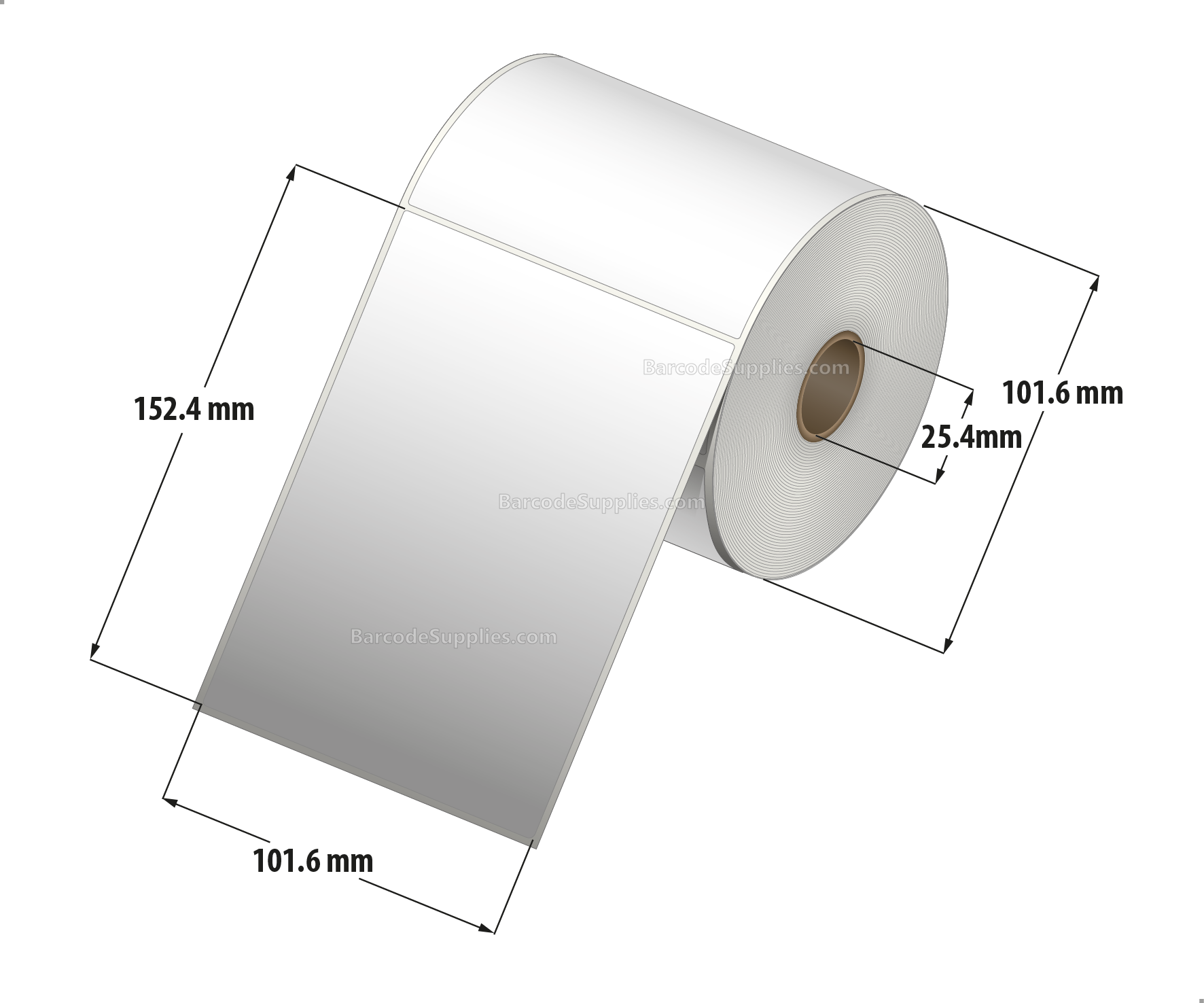 4 x 6 Direct Thermal White Labels With Rubber Adhesive - No Perforation - 250 Labels Per Roll - Carton Of 12 Rolls - 3000 Labels Total - MPN: RDT4-400600-1