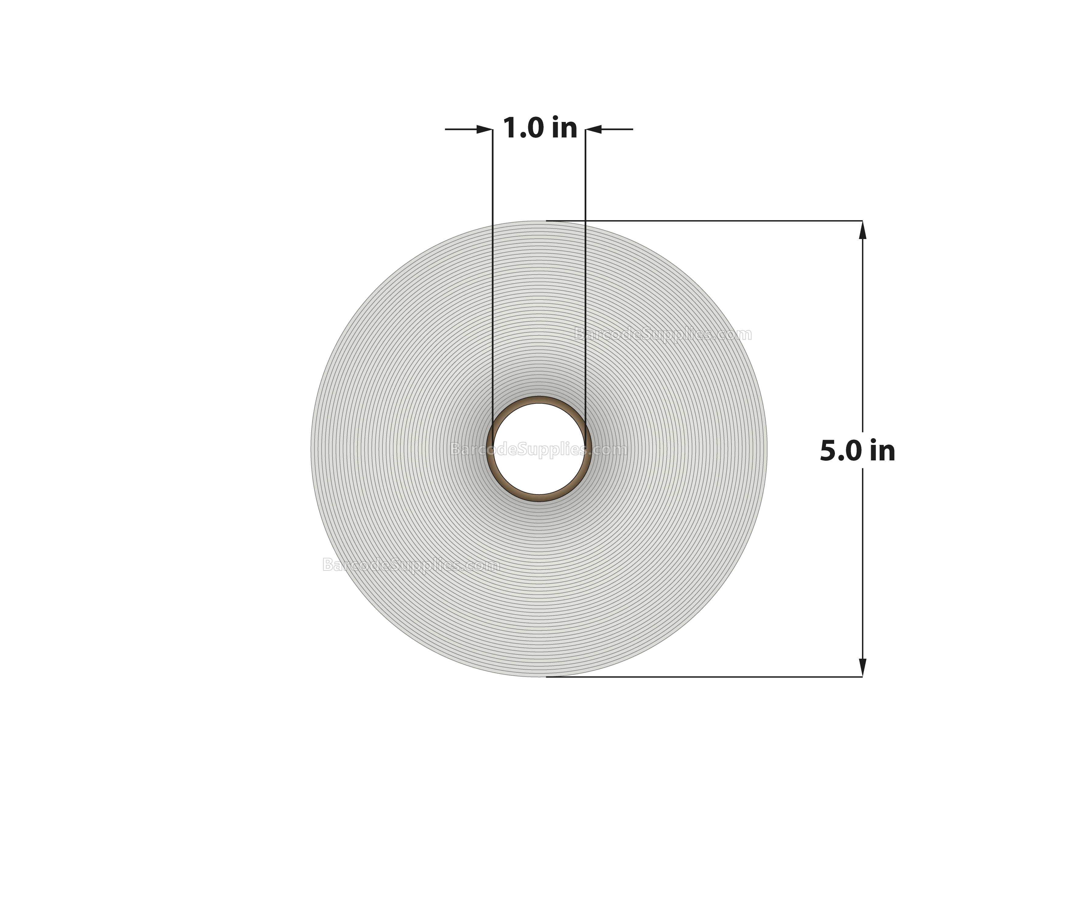 2.5 x 1 Direct Thermal White Labels With Acrylic Adhesive - Perforated - 2500 Labels Per Roll - Carton Of 12 Rolls - 30000 Labels Total - MPN: RD-25-1-2500-1 - BarcodeSource, Inc.