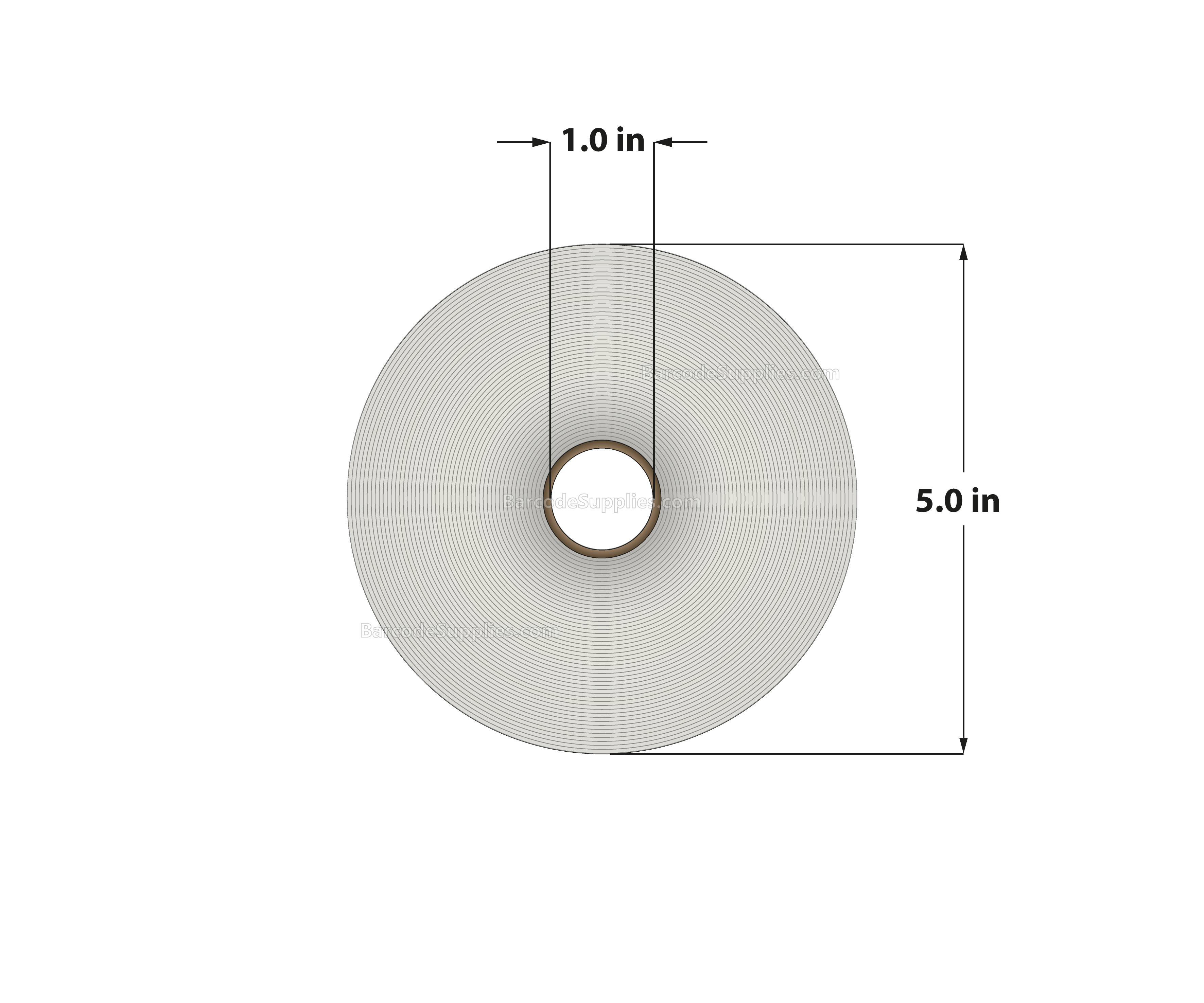 4 x 2 Thermal Transfer White Labels With Permanent Adhesive - Perforated - 1320 Labels Per Roll - Carton Of 12 Rolls - 15840 Labels Total - MPN: RT-4-2-1320-1 - BarcodeSource, Inc.