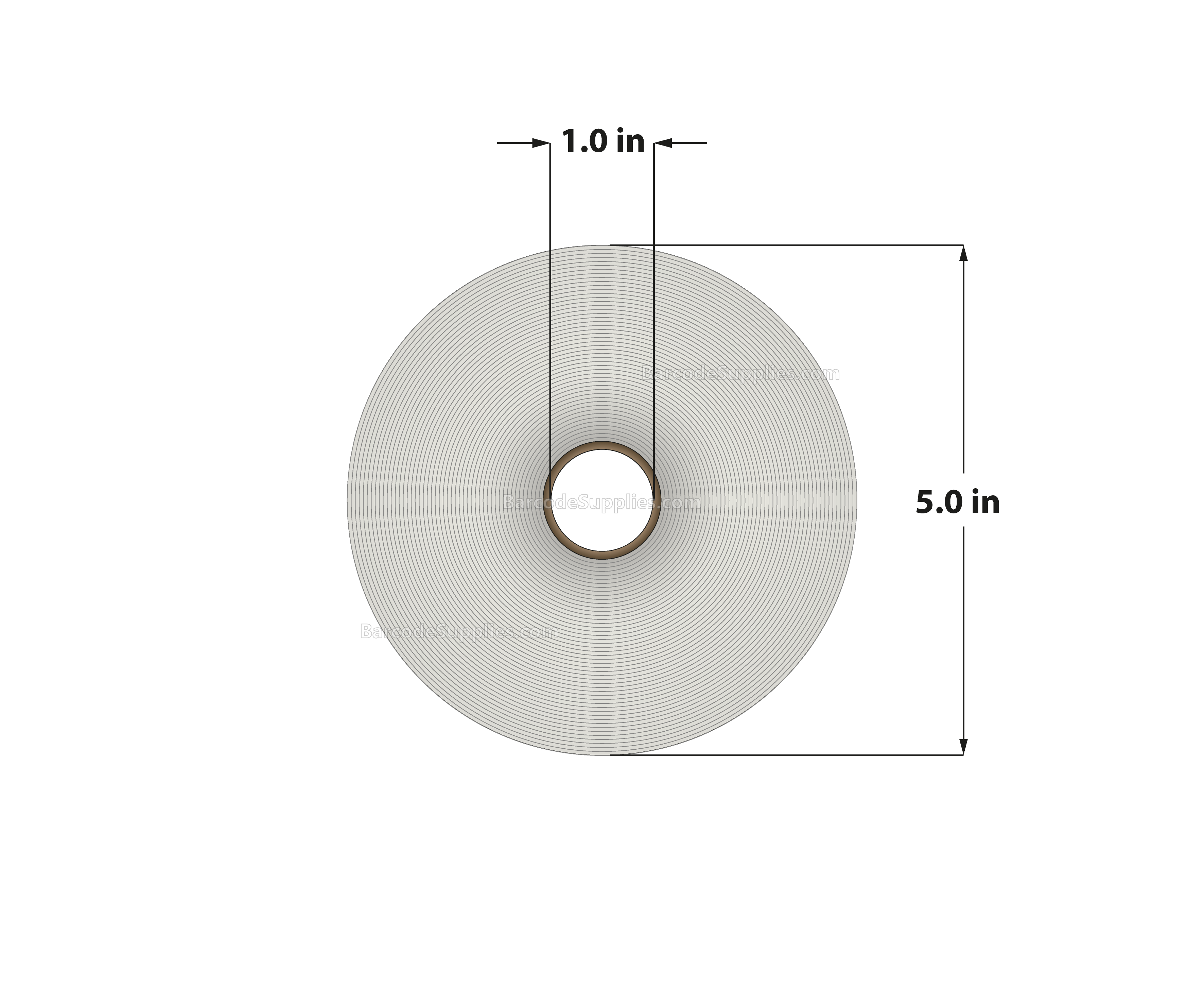 4 x 3 Thermal Transfer White Labels With Permanent Adhesive - Perforated - 890 Labels Per Roll - Carton Of 12 Rolls - 10680 Labels Total - MPN: RT-4-3-890-1 - BarcodeSource, Inc.